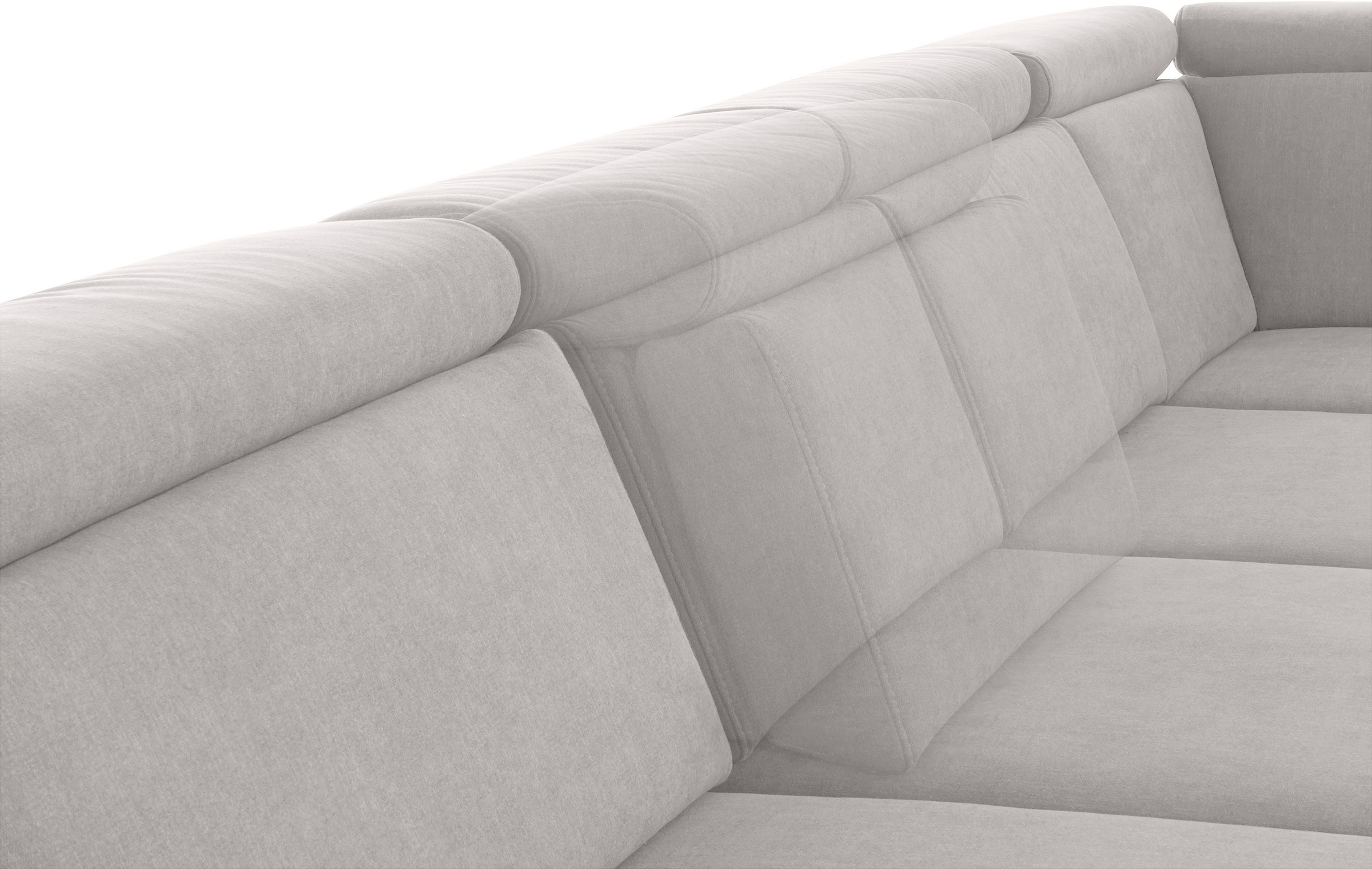 sit&more Wohnlandschaft »Brisbane U-Form«, Fußhöhe 12 cm, inklusive Sitztiefen-, Armteil- und Kopfteilverstellung
