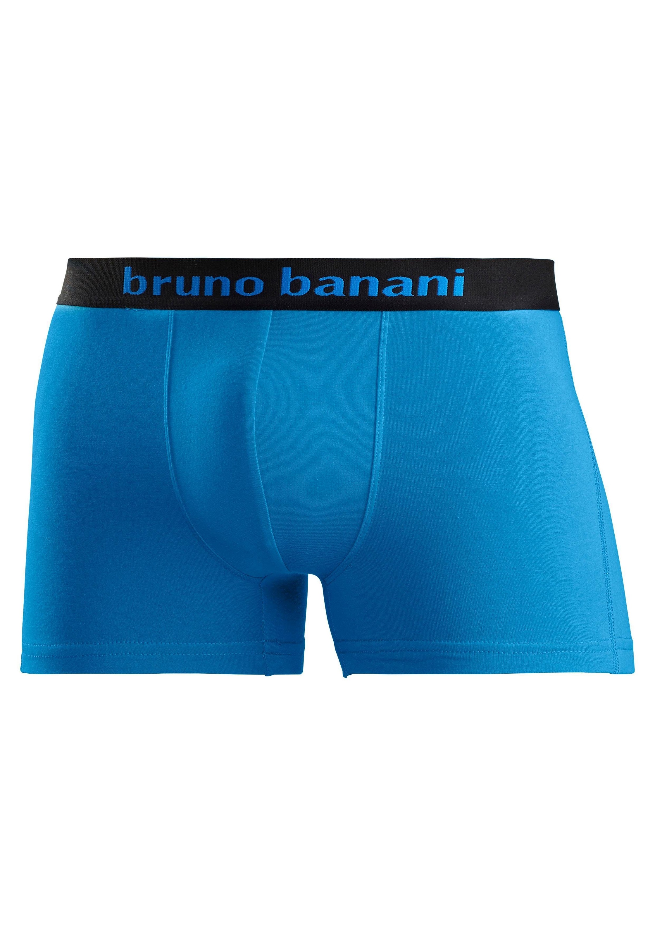 Bruno Banani Boxer »Boxershorts für Herren«, (Packung, 4 St.), mit farbigen Marken-Schriftzug am Bündchen