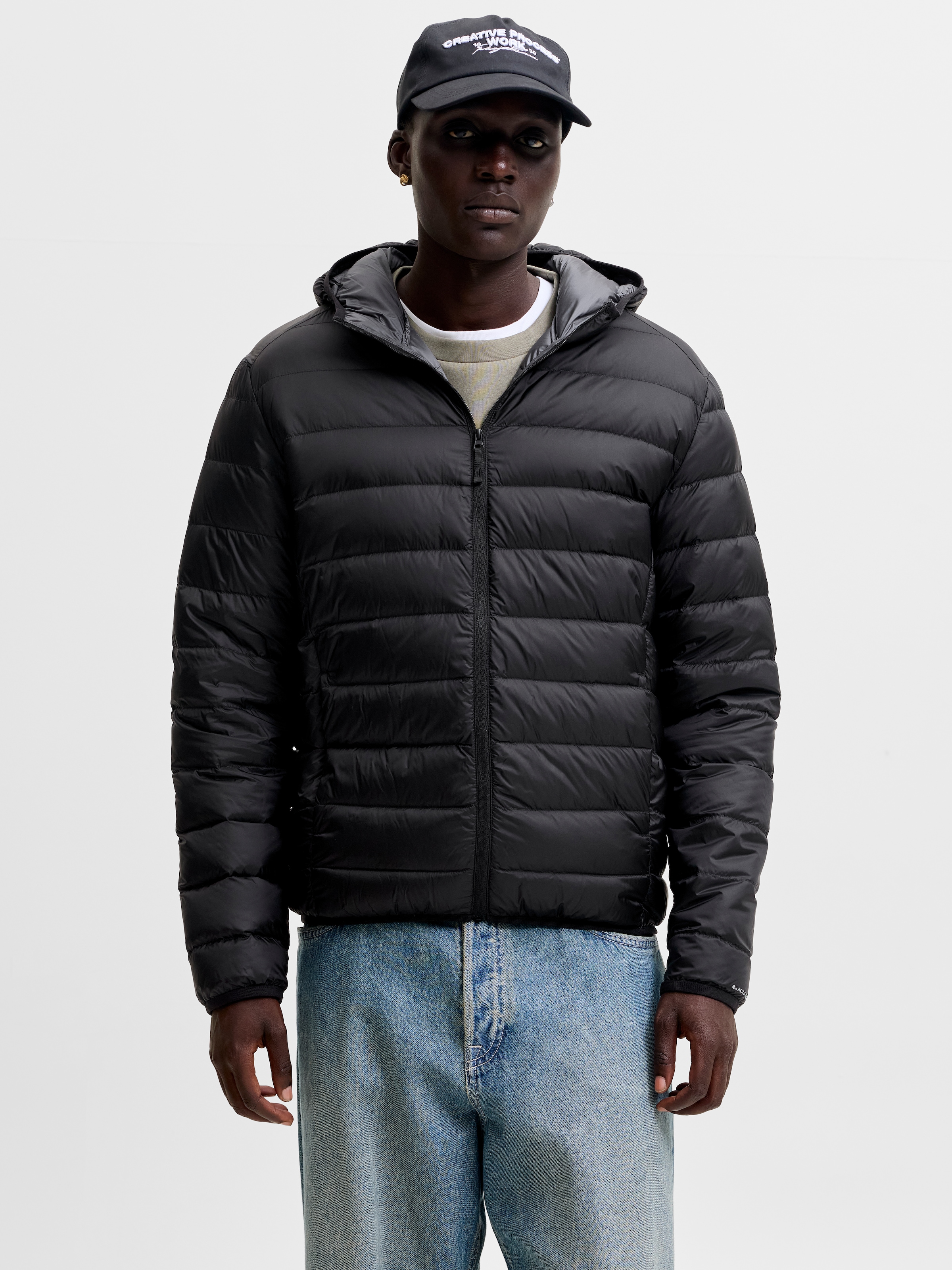 Jack & Jones Steppjacke »JJEBERG LIGHT DOWN PUFFER HOOD NOOS« mit Kapuze Kunstfaser, normal geschnitten