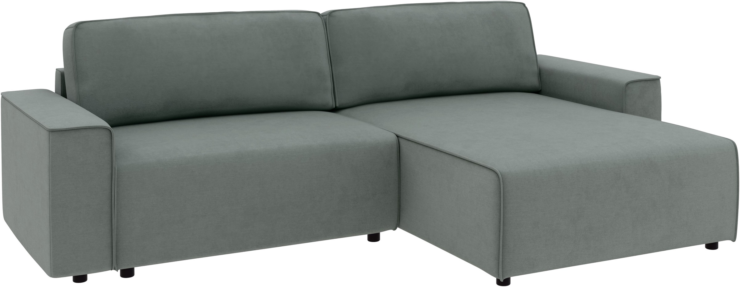 INOSIGN Ecksofa »Chance, Recamiere beidseitig montierbar, Schlaffunktion, Breite 265 cm«, in Struktur fein LINO, mit Schlaffunktion und Bettkasten