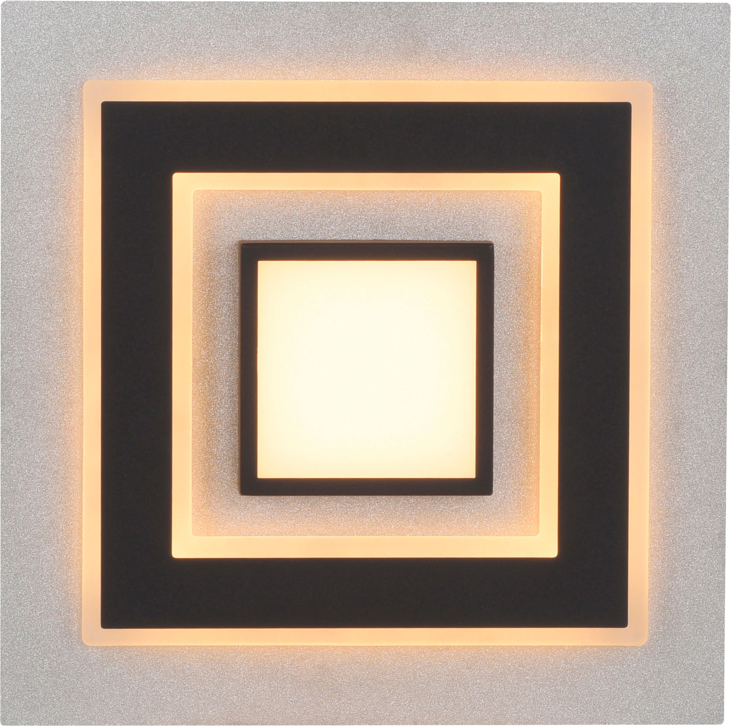 JUST LIGHT LED Deckenleuchte »Deckenleuchte CICHIO« LED-Board 1 Stk. Silber mit Glitzereffekt, schwarz matt strukturiert und schwarz-chrom
