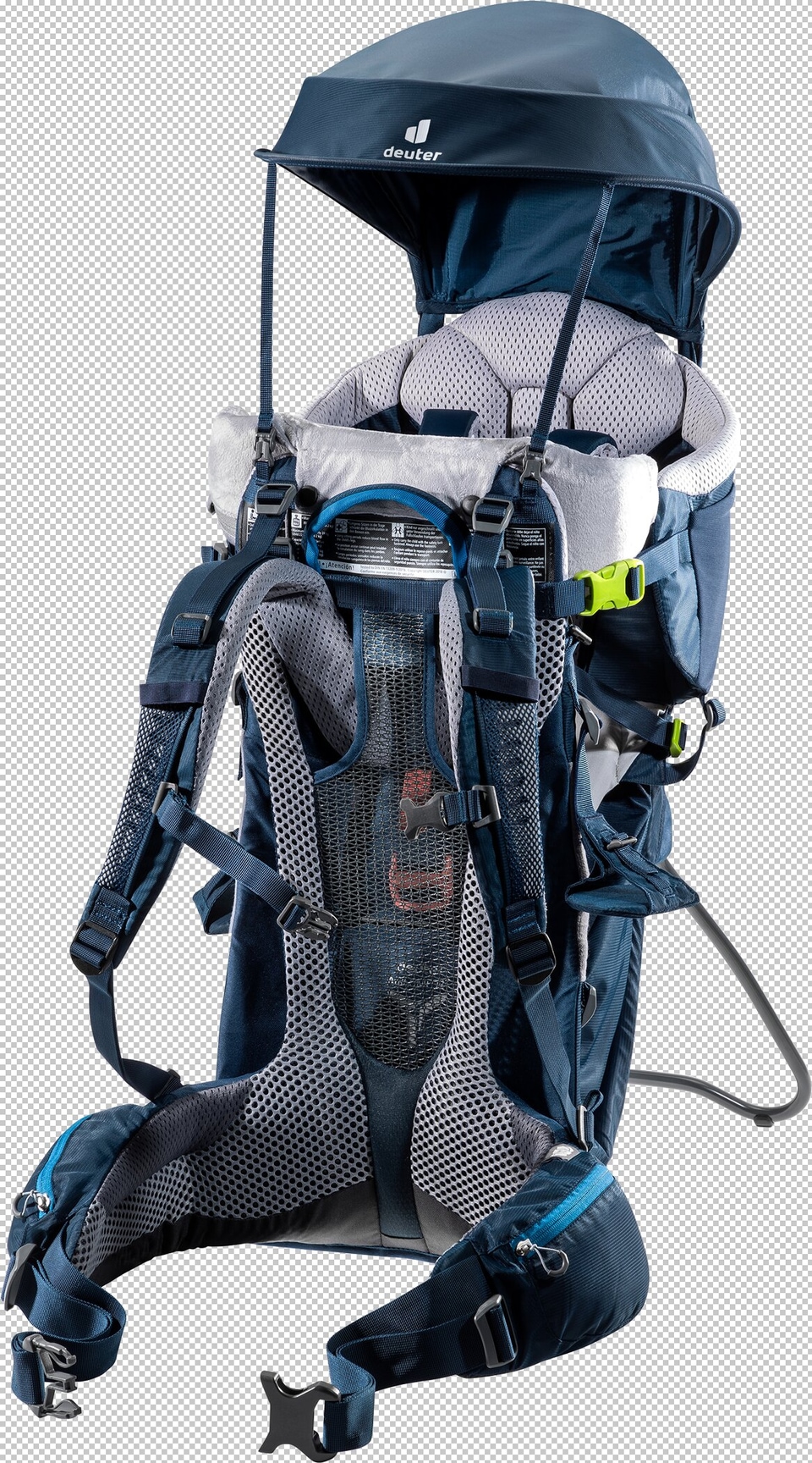 DEUTER Babytrage "Kid Comfort", B:43cm H:72cm T:34cm, blau, Babytragen, mit großem weichem Kissen, Aircomfort Sensic Vario Netzrücken-System