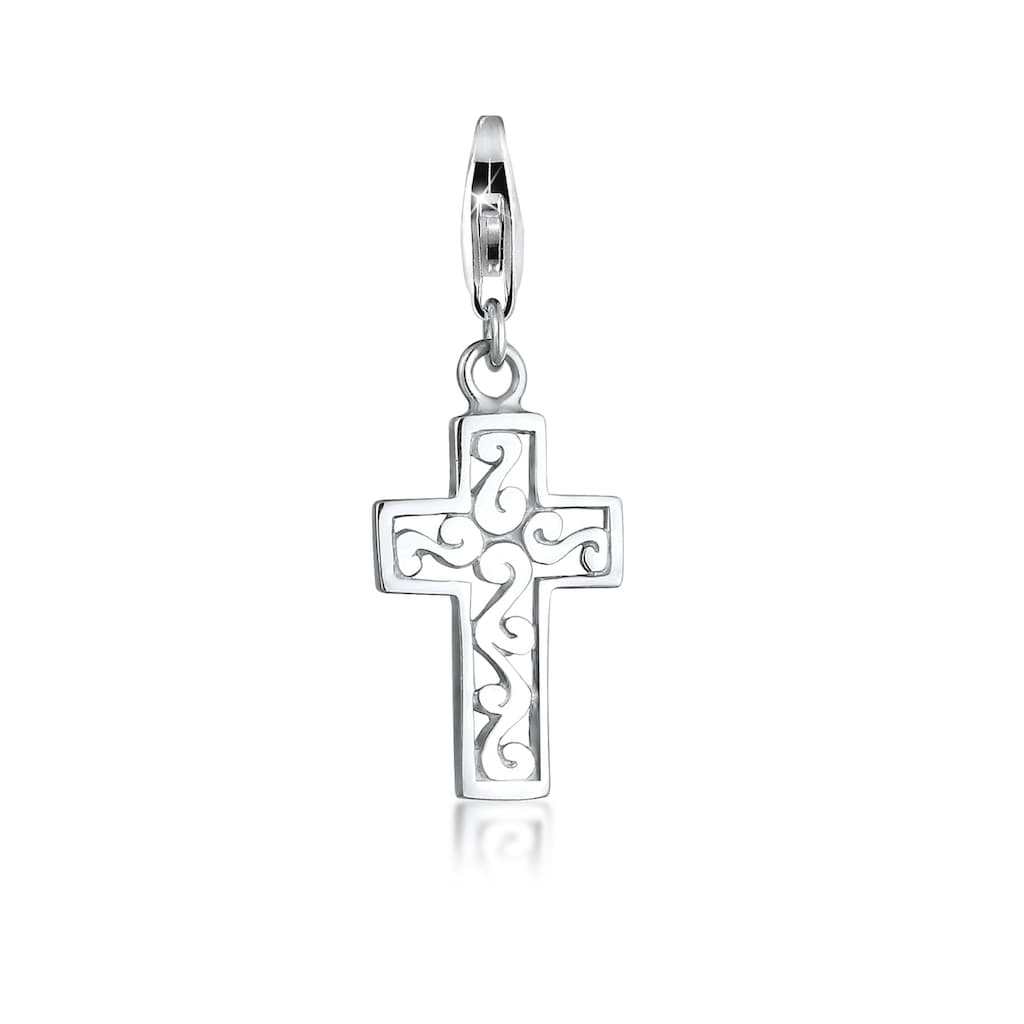 Nenalina Charm-Einhänger »Kreuz Symbol Schutz Anhänger Ornament 925 Silber«