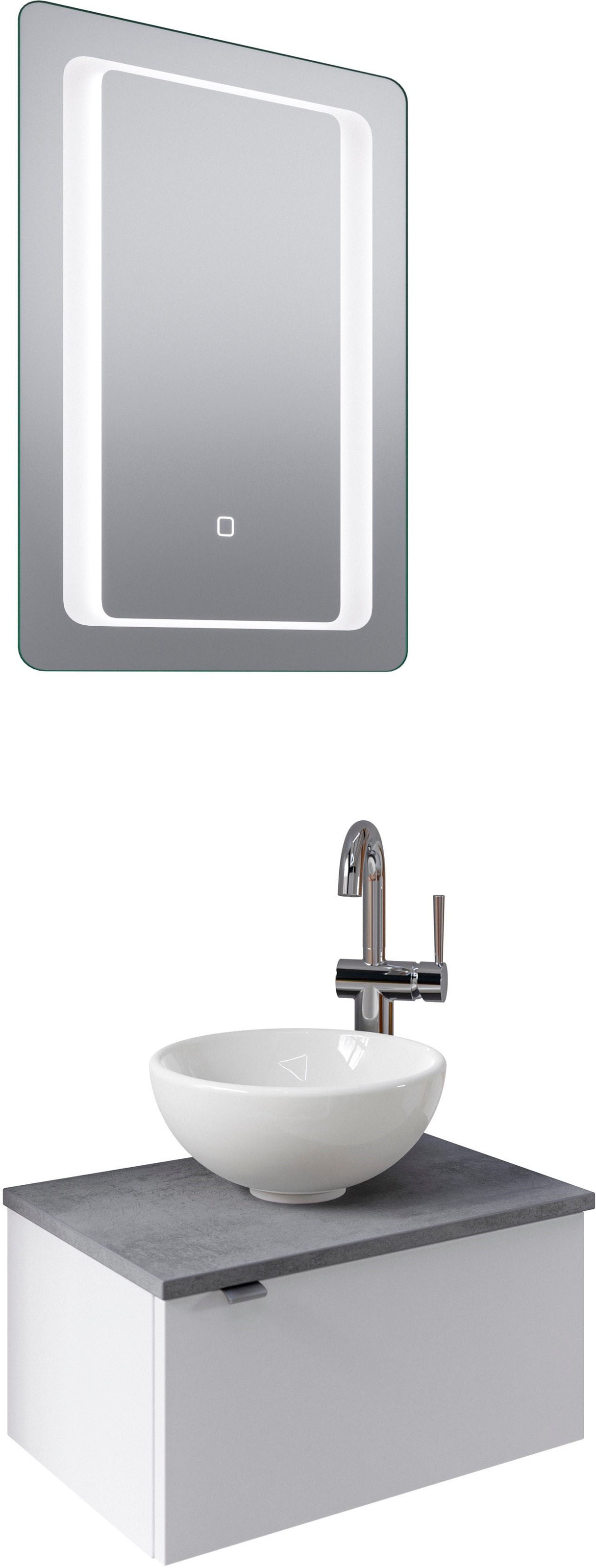 Saphir Badmöbel-Set "Serie 6915" 4 Stk. tlg. Gäste-Bad, 51 cm breit, mit LE günstig online kaufen