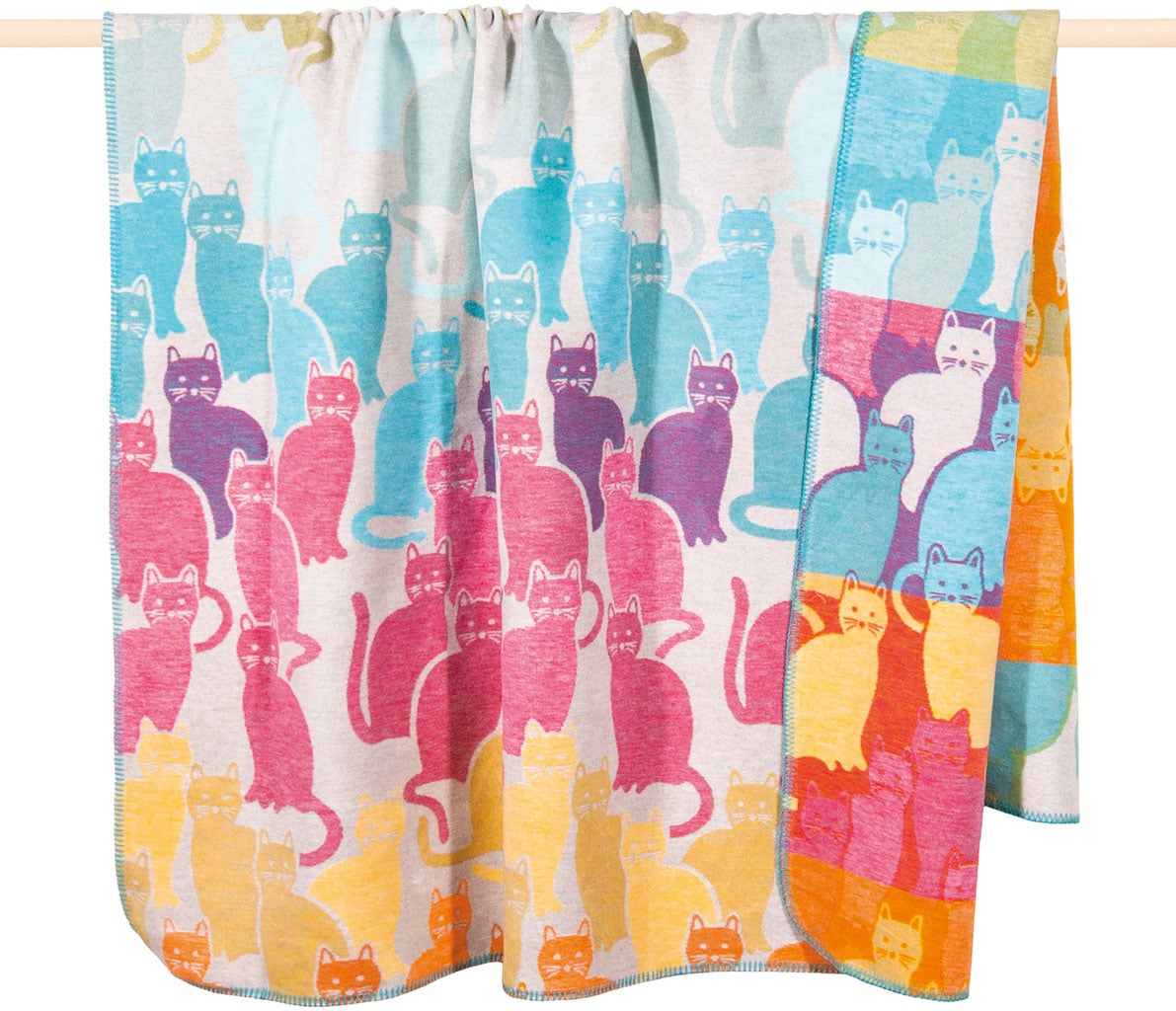 PAD Wohndecke "CATS" Made in Europe, Wendefunktion, Motiv Katzen, 150x200 c günstig online kaufen