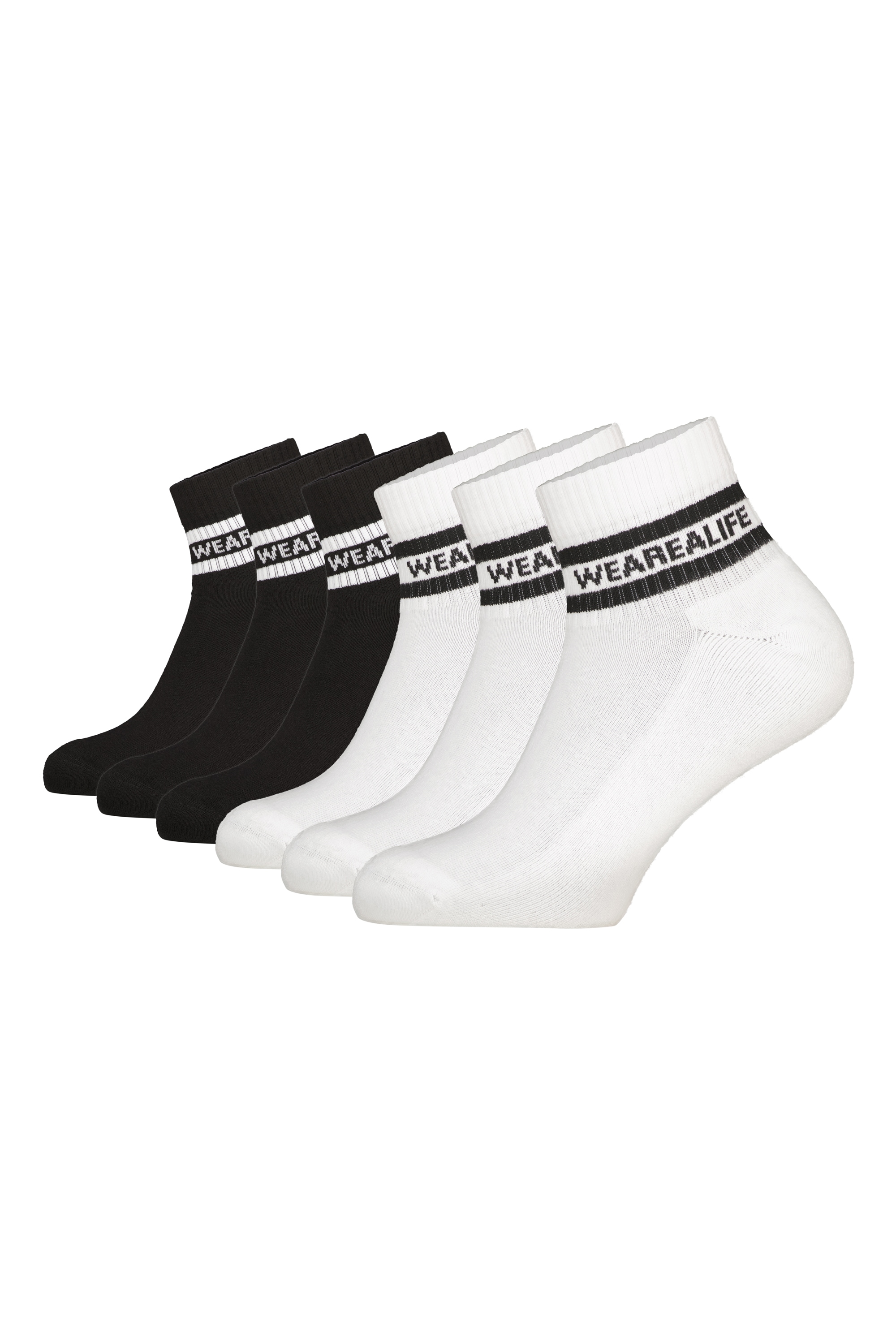 Alife & Kickin Sneakersocken knöchelhoch mit Streifen, aus Baumwolle mit weichem Bund