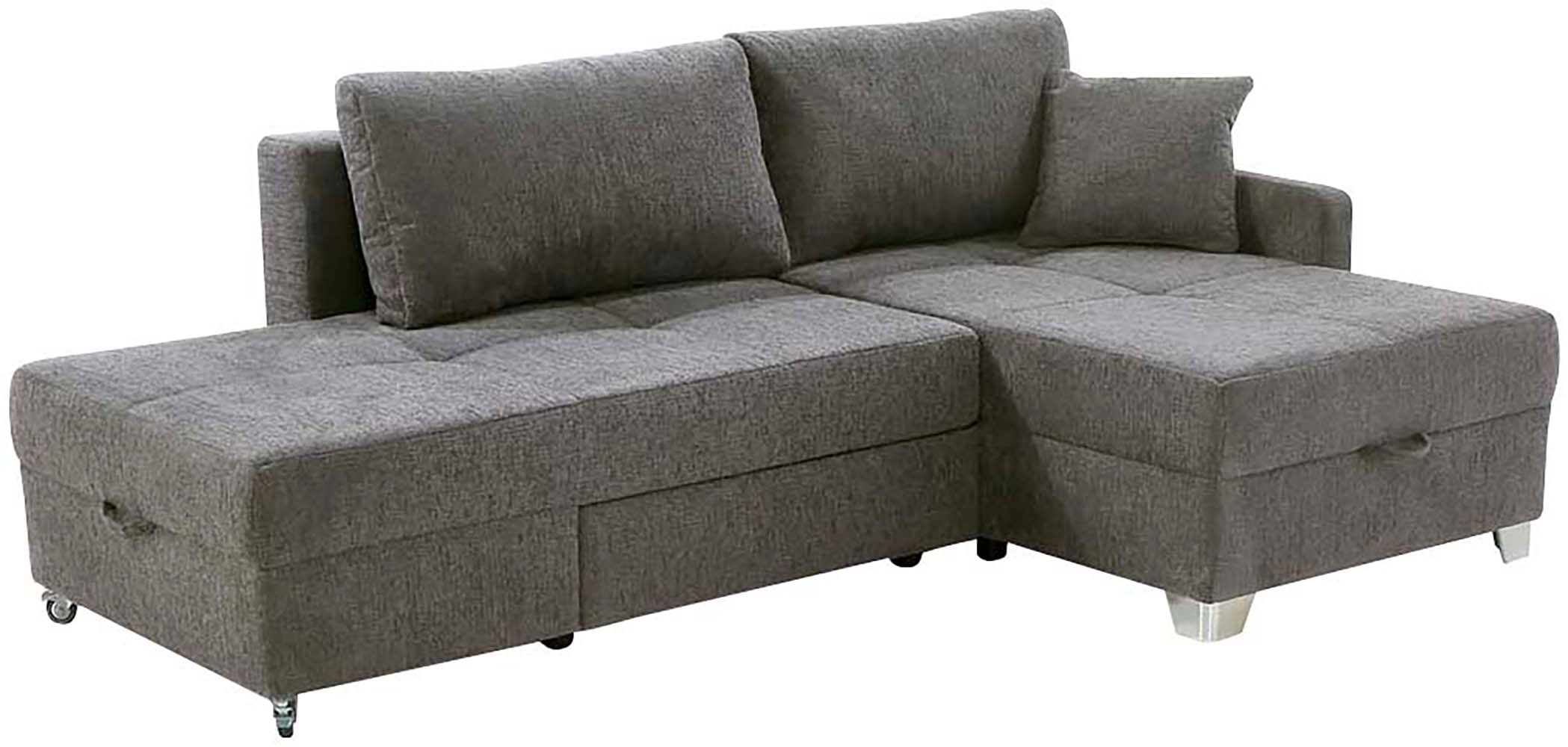 Jockenhöfer Gruppe Ecksofa »Lemberg, Dreh-Schwenk-Ottomane«, inklusive Relax- und Schlaffunktion, Ottomane links/ rechts montierbar