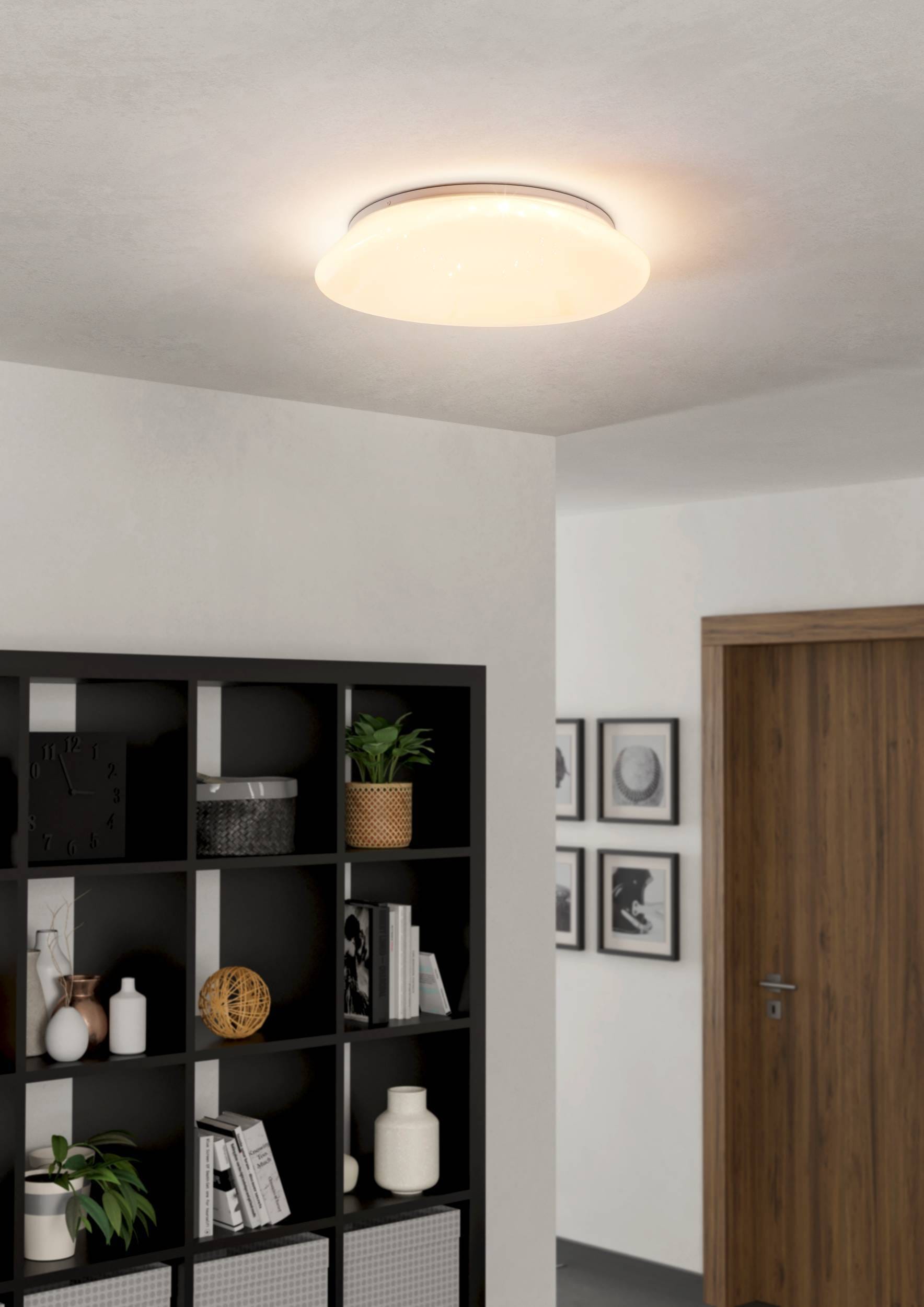 EGLO Deckenleuchte »Sileras Deckenlampe, Sternhimmel-Effekt, Stahl und Kunststoff, Lampe« LED-Modul 1 Stk. Kaltweiß | Neutralweiß | Warmweiß Wand-/Deckenleuchte - H8,5 x Ø45 cm - weiß - 20,5W inkl.