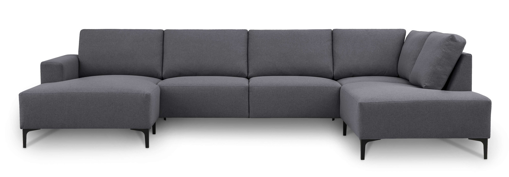 Home affaire Wohnlandschaft »Tournon U-Form, XXL Sofa, Breite 333 cm, Webstoff, Chenille«, Designsofa im nordischen Stil, Wellenunterfederung, Metallfüße