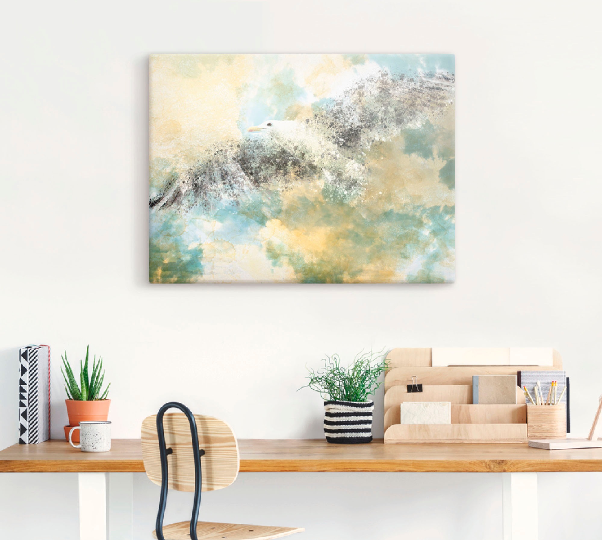 Artland Wandbild "Verschwindende Möwe" Vögel 1 Stk. tlg. als Alubild, Leinw günstig online kaufen