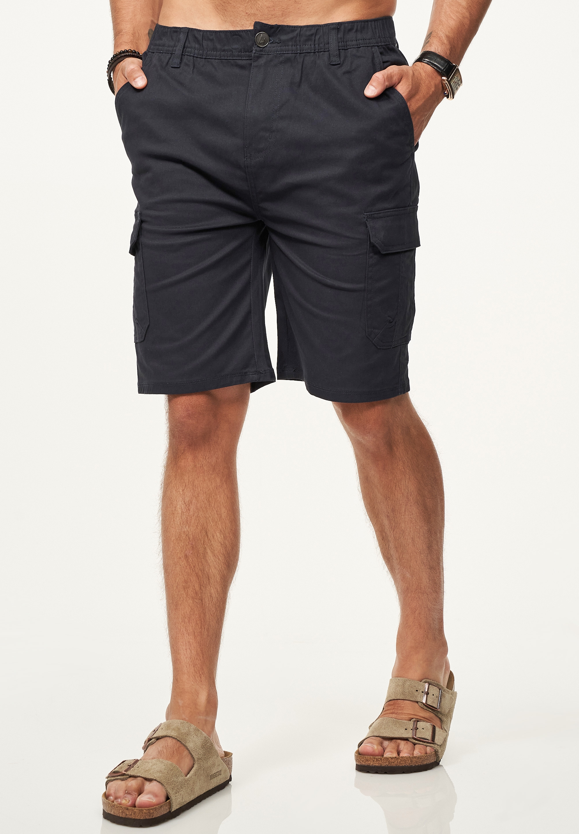 SOULSTAR Cargoshorts »SOULSTAR Cargoshorts mit Stretchanteil Kurze Hose für Herren«  Sommershorts mit Elasthan-Anteil & Gummibund - Bermuda Regular-Fit
