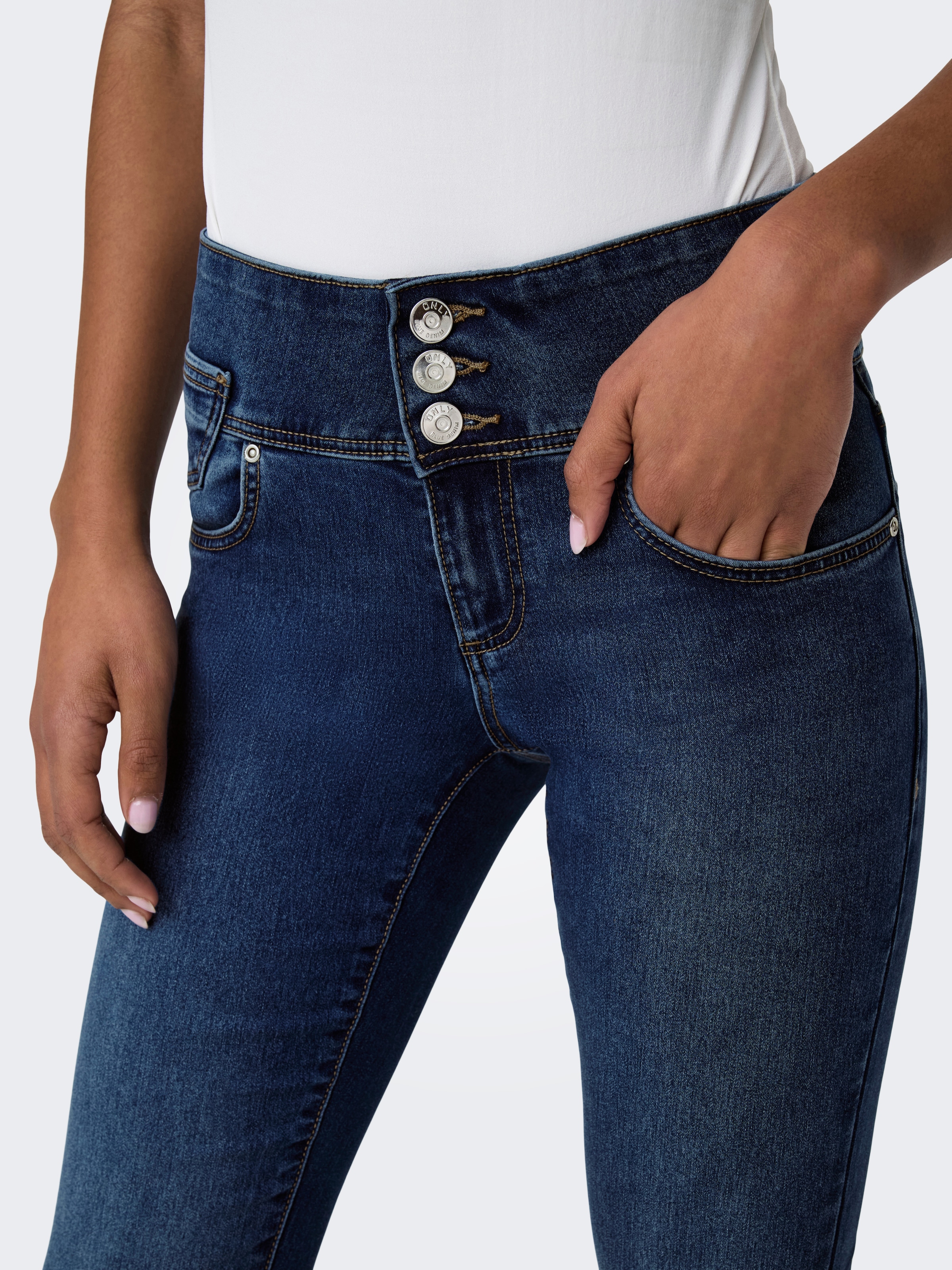ONLY Skinny-fit-Jeans »ONLROYAL REG VIS BUT SK DNM PIM«