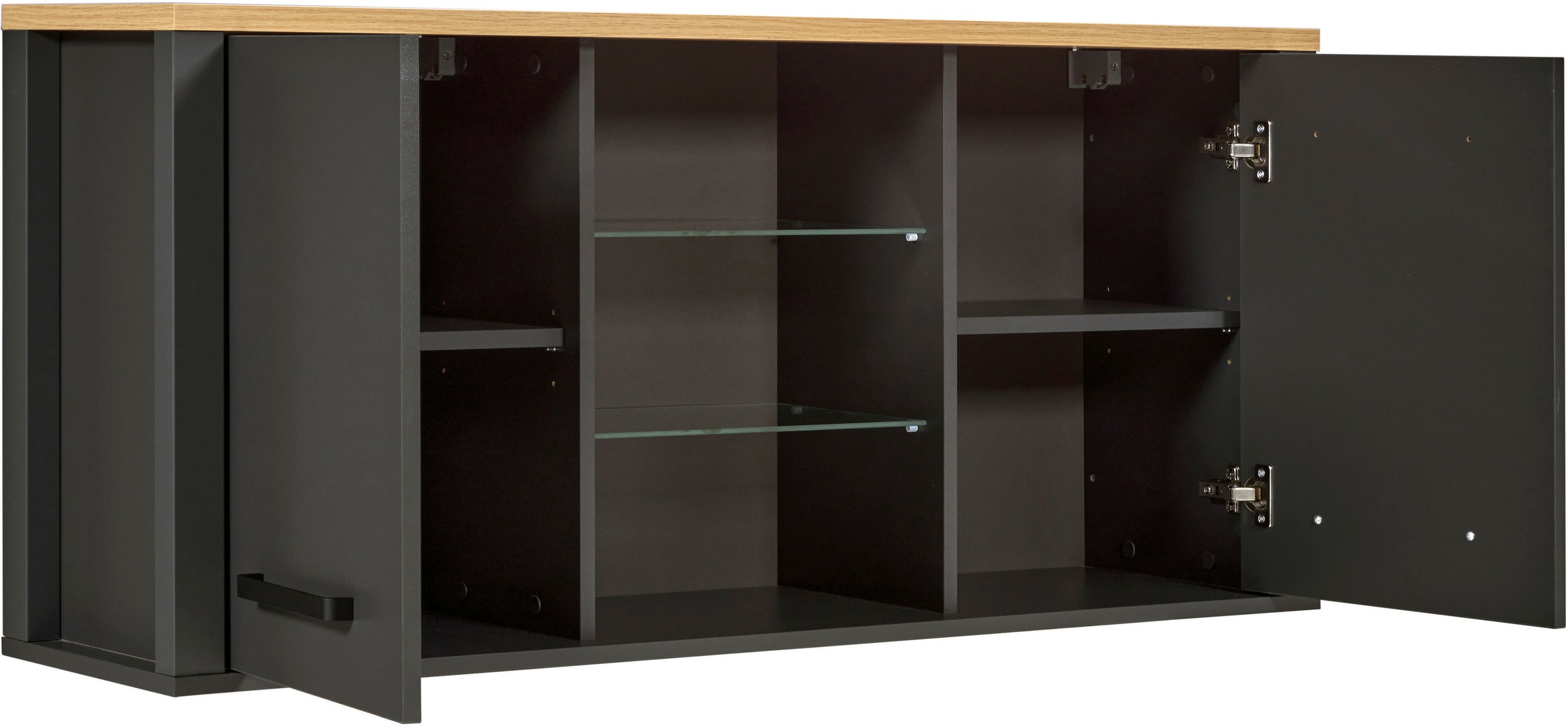Inter Link Küchenzeile »Carbona, Einbauküche, Küchenblock, Küchenmodul, Kompaktküche« Ohne E-Geräte für Spülmaschine Kochfeld Backofen Kühlschrank B: 300 cm