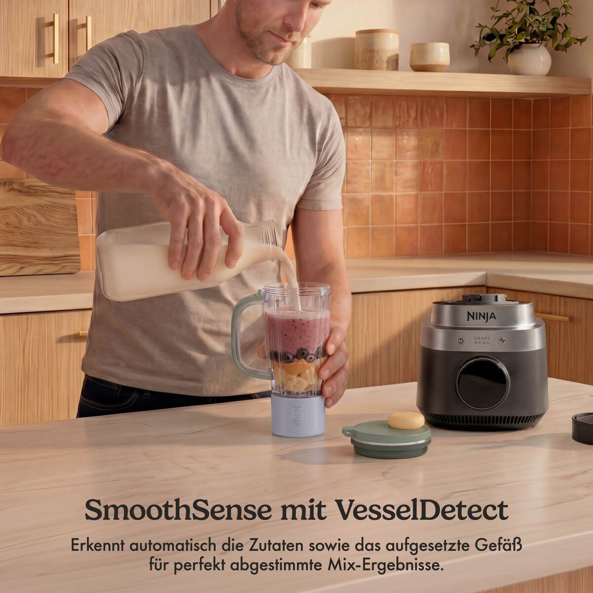 NINJA Standmixer »LB301EUBK CrushBOSS 2-in-1-Mixer mit BlendBOSS-Becher, Onyx« 1200 W mit BlendBOSS-Becher