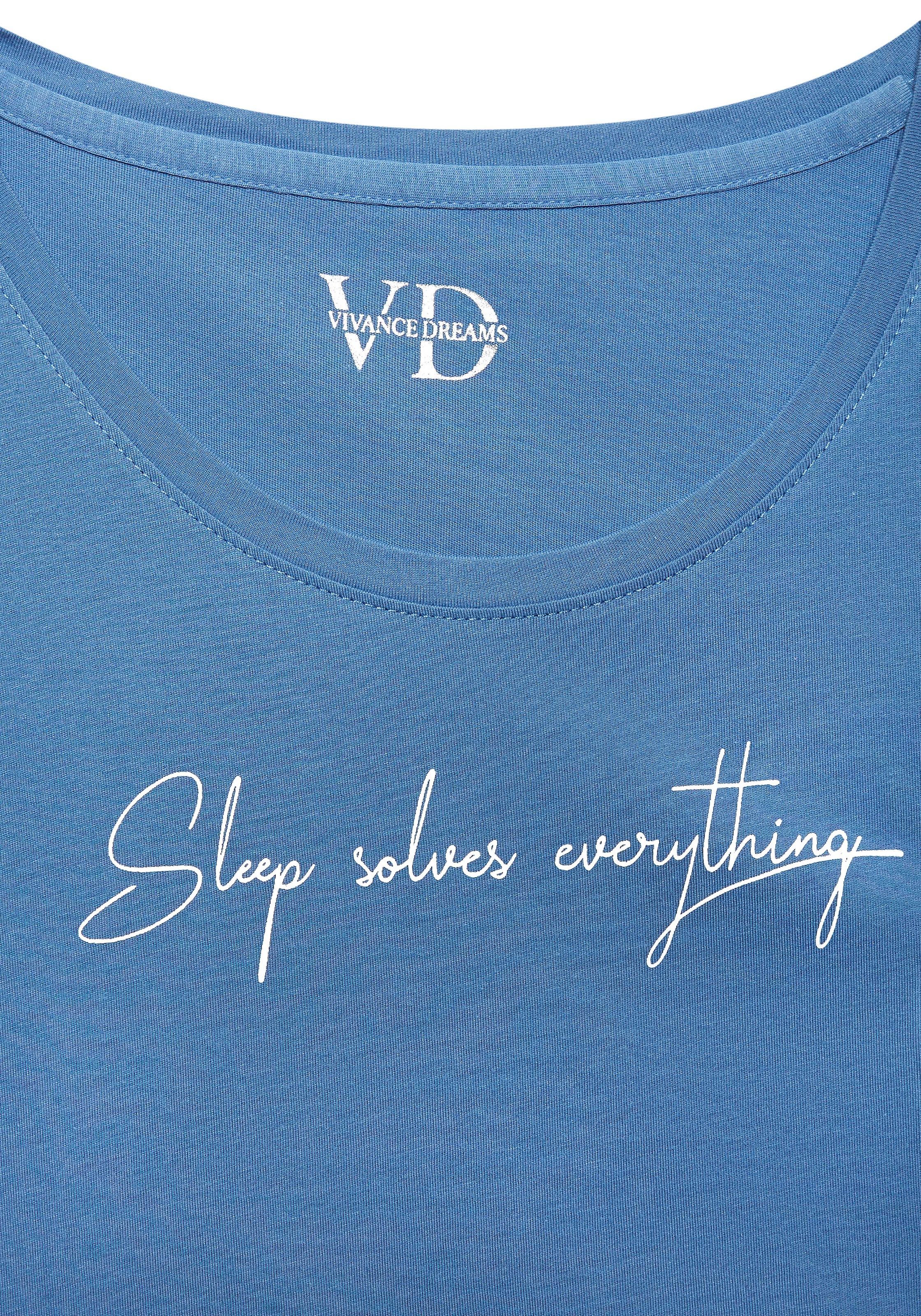 Vivance Dreams Pyjama Set, 2 tlg. Mit schönem Alloverprint