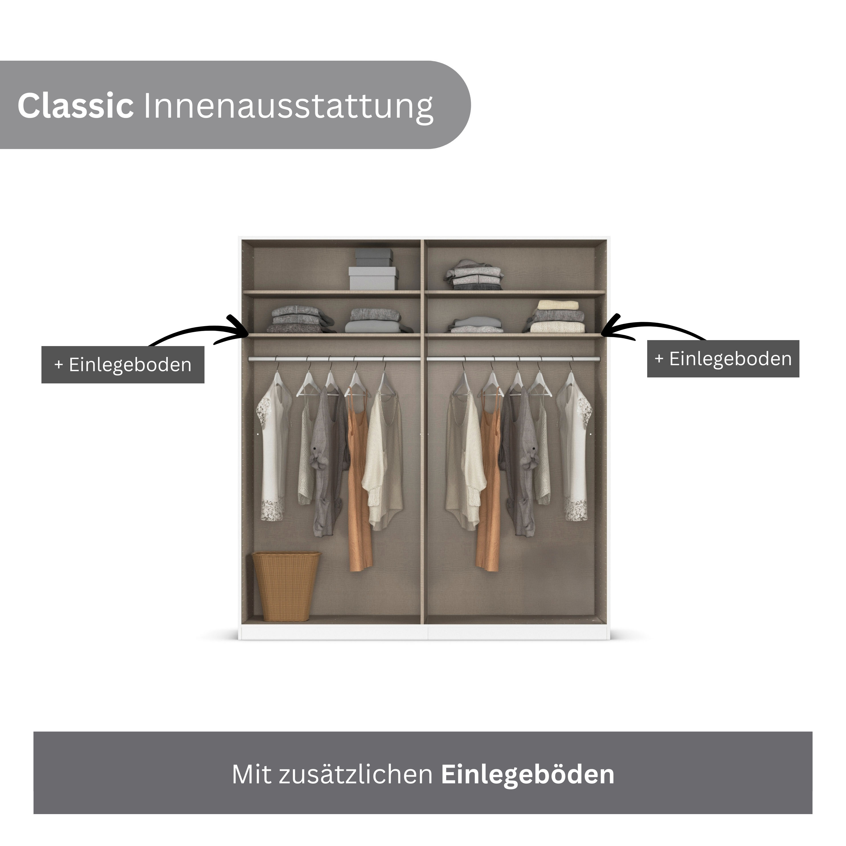 Thumbnail - rauch Kleiderschrank "Drehtürenschrank Schrank Garderobe Wäscheschrank Schlafzimmer AVOLA", (in 3 verschiedenen Ausstatt...