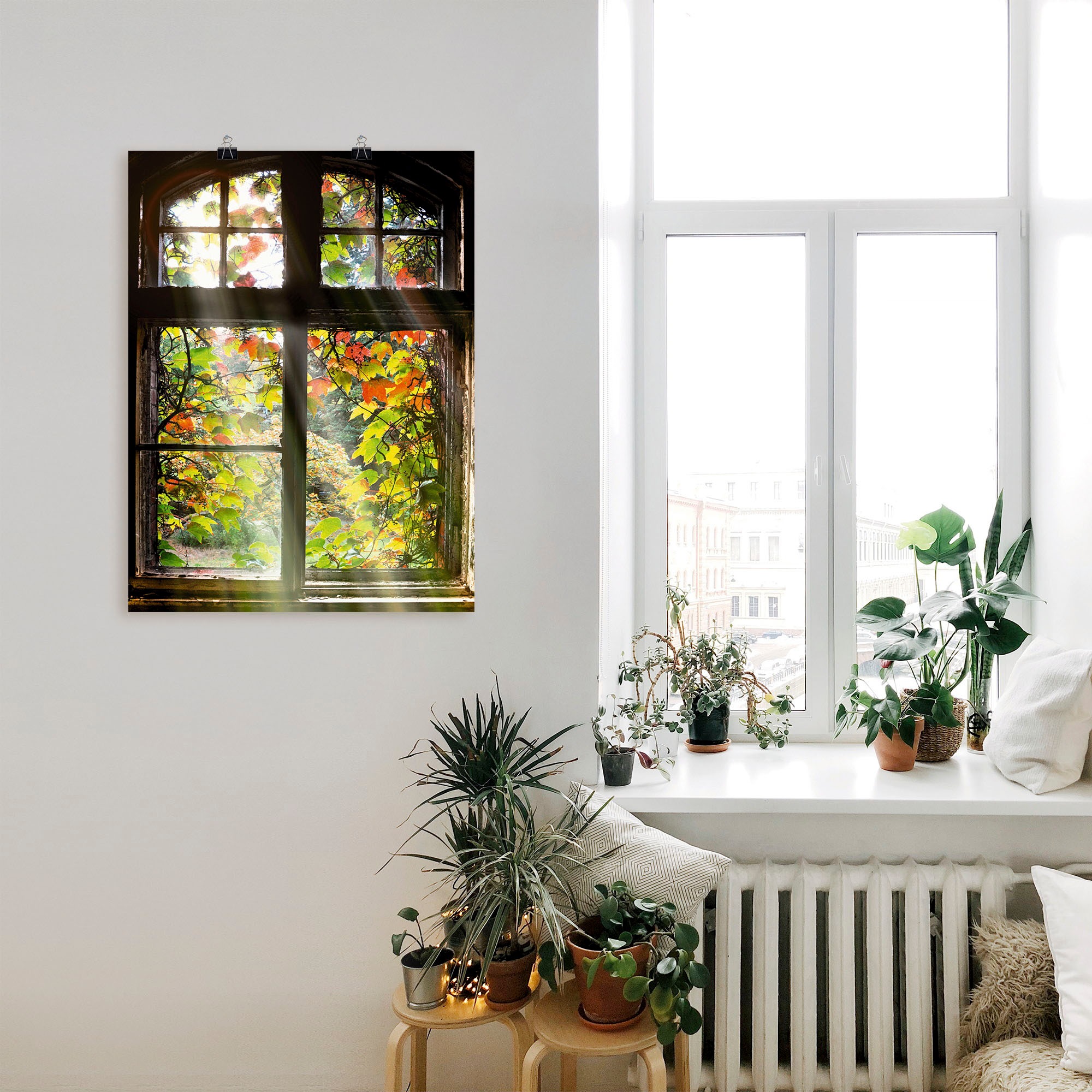 Thumbnail - Artland Wandbild "Altbau" Fenster & Türen 1 Stk. tlg. als Alubild, Outdoorbild, Leinwandbild, Poster, Wandaufkleber