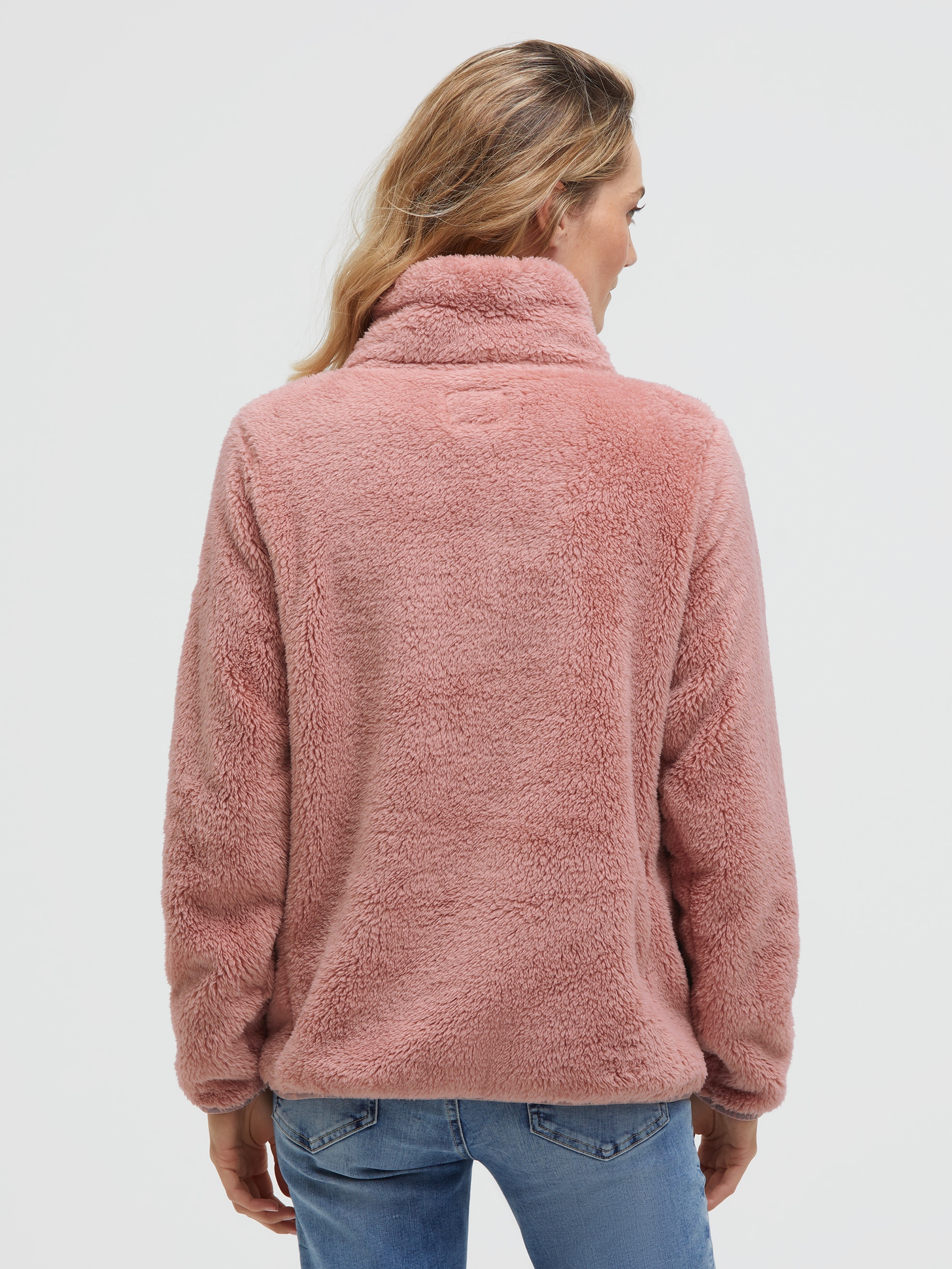 SOCCX Fleecejacke ohne Kapuze mit Stehkragen