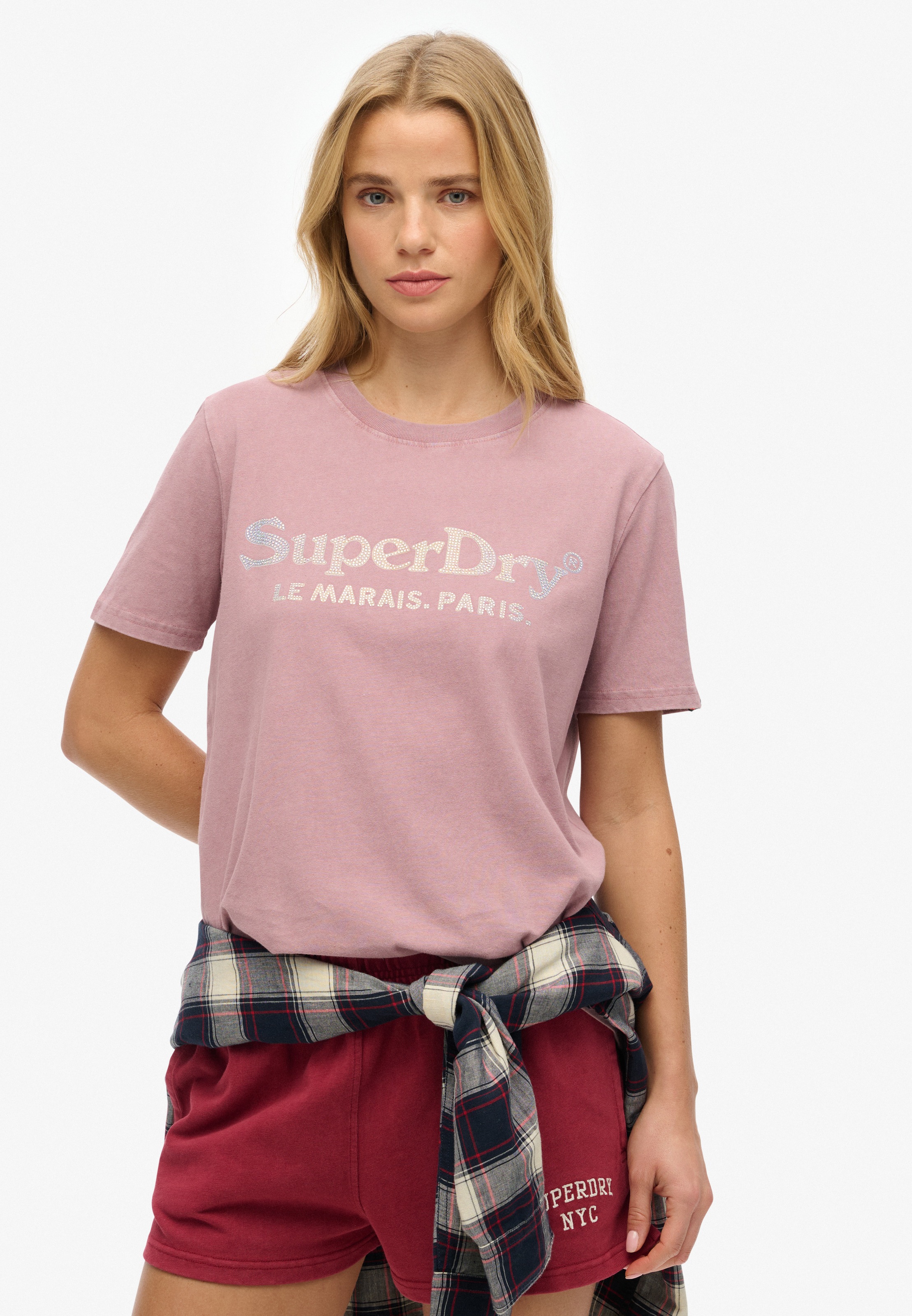 Superdry Kurzarmshirt "VENUE METALLIC RELAXED TEE" günstig online kaufen