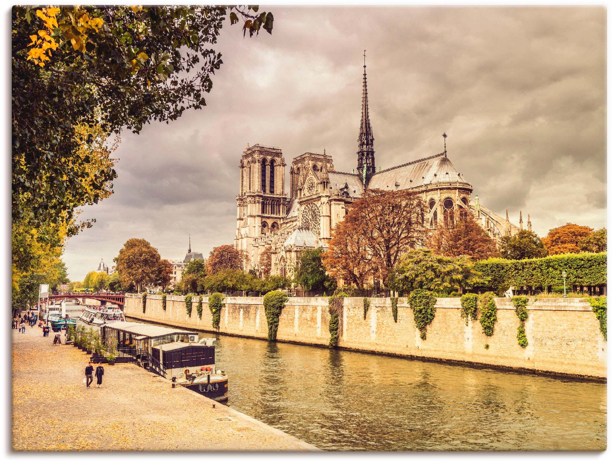 Artland Leinwandbild "Paris Notre-Dame I", Frankreich, (1 St.), auf Keilrahmen gespannt