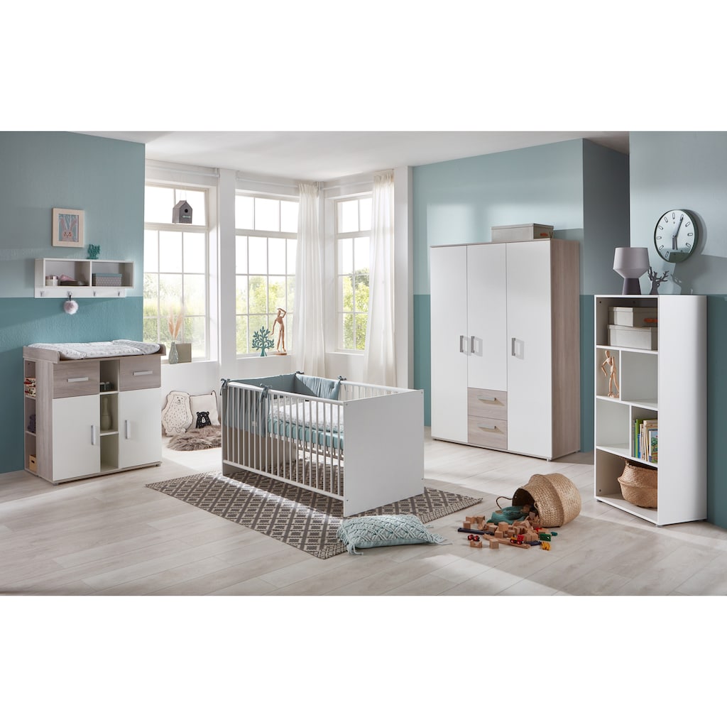 arthur berndt Babyzimmer-Komplettset »Lotti«, (Set, 3 St., Kinderbett, Schrank, Wickelkommode)