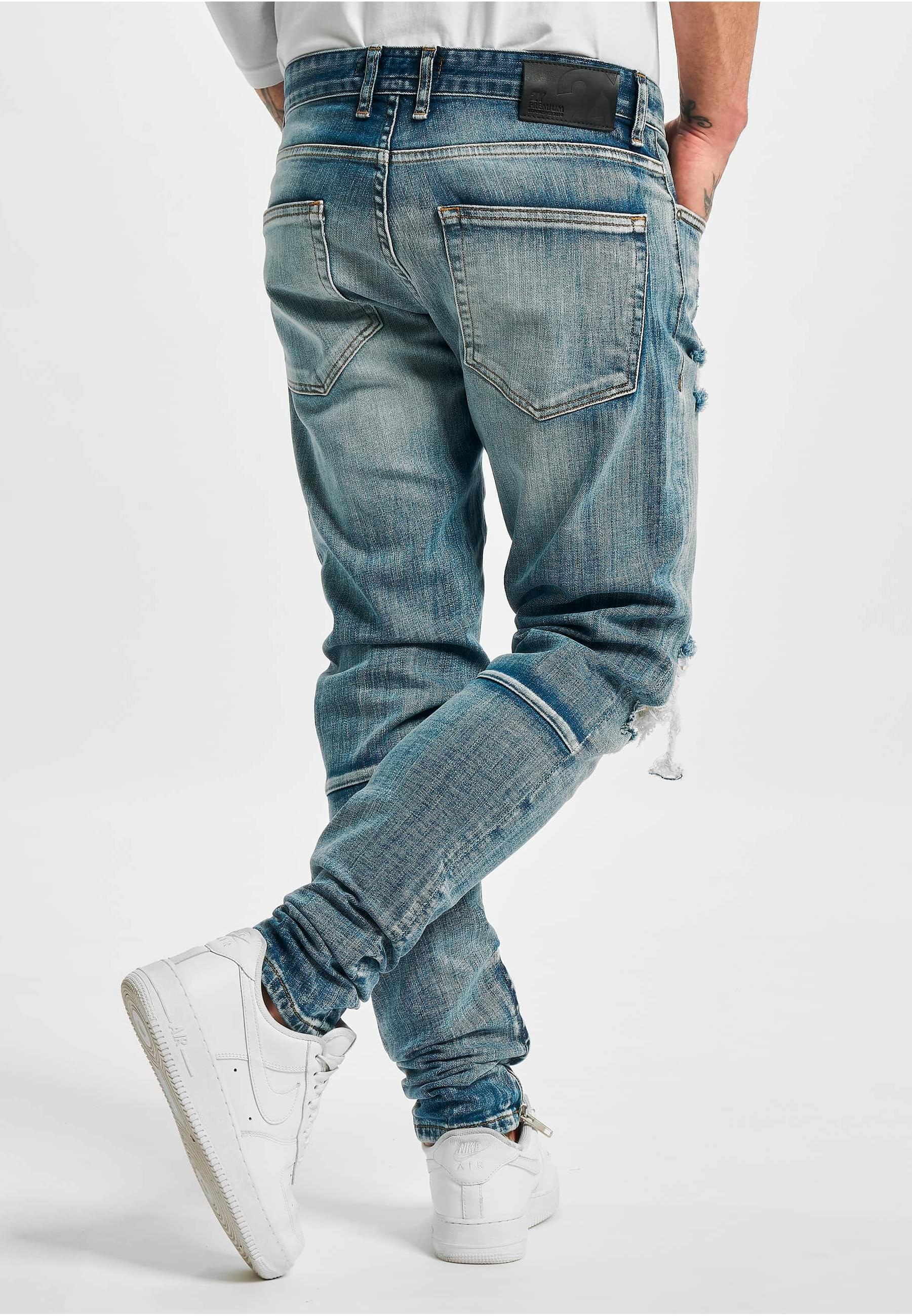 2Y Studios Bequeme Jeans »2Y Studios Herren 2Y Destroyed Straight Fit Jeans«, (1 tlg.)