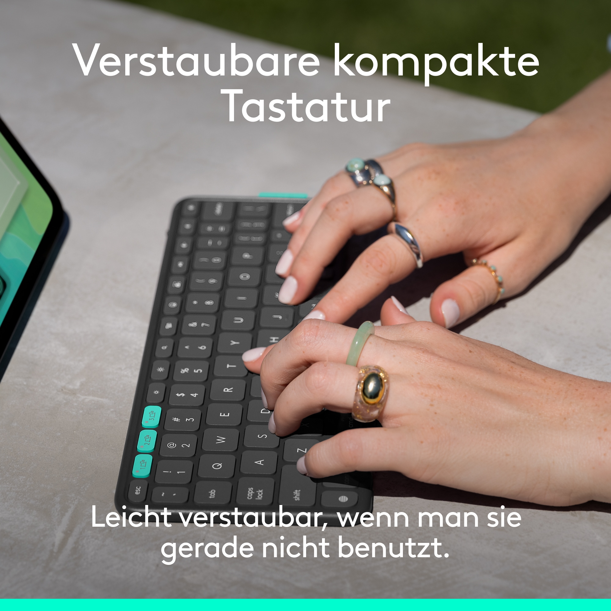 Logitech iPad-Tastatur »FLIP FOLIO - DEU - WESTMID-511 - IPAD PRO11&AIR11/5TH,PIZZA BOX«, Bluetooth-Tastatur