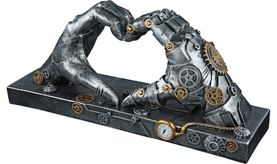 Dekofigur »Skulptur Steampunk Hand, silber«