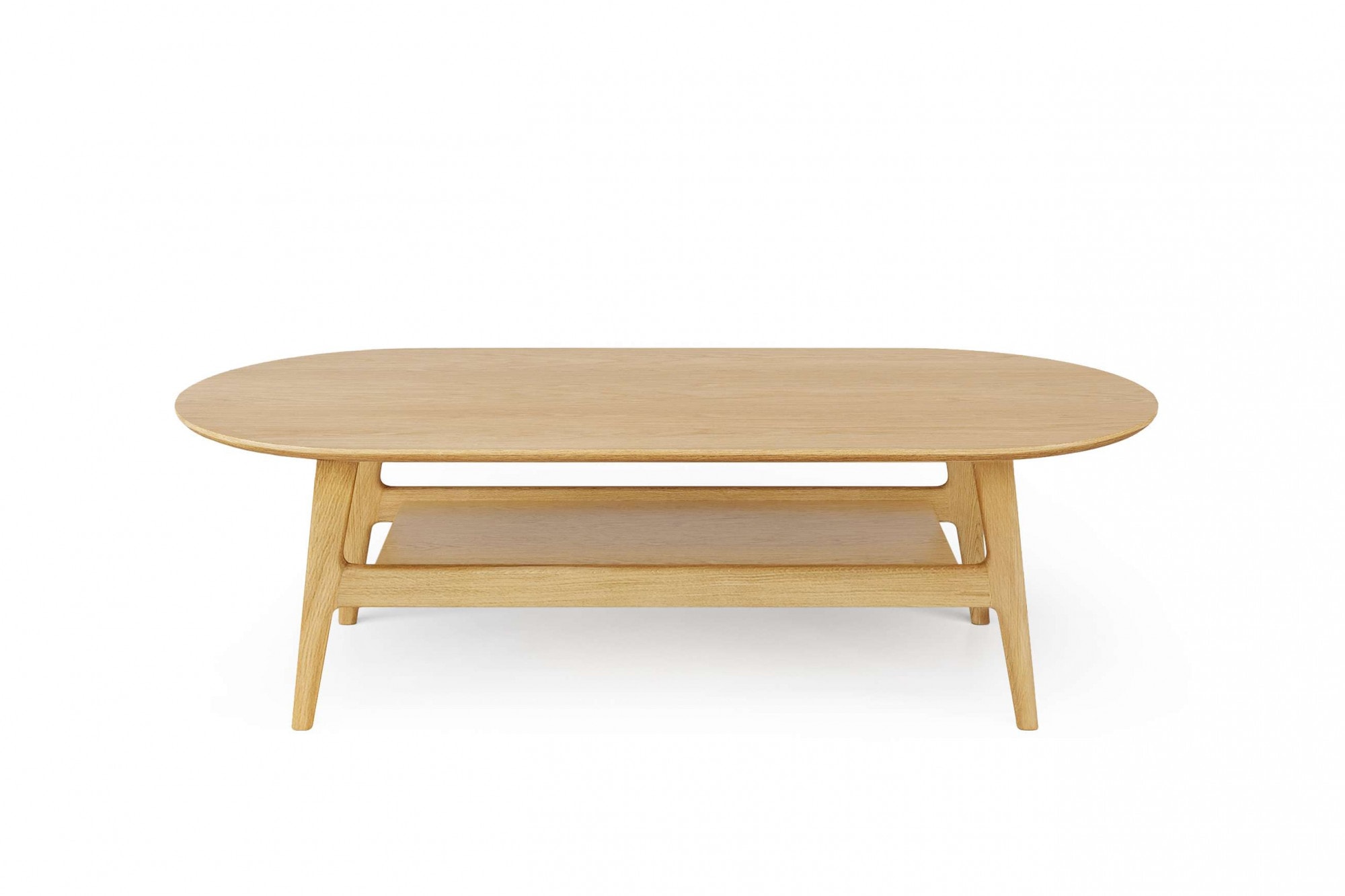Woodman Couchtisch "Curved" Scandi Design, Breite 130 cm, FSC-zertifiziert günstig online kaufen