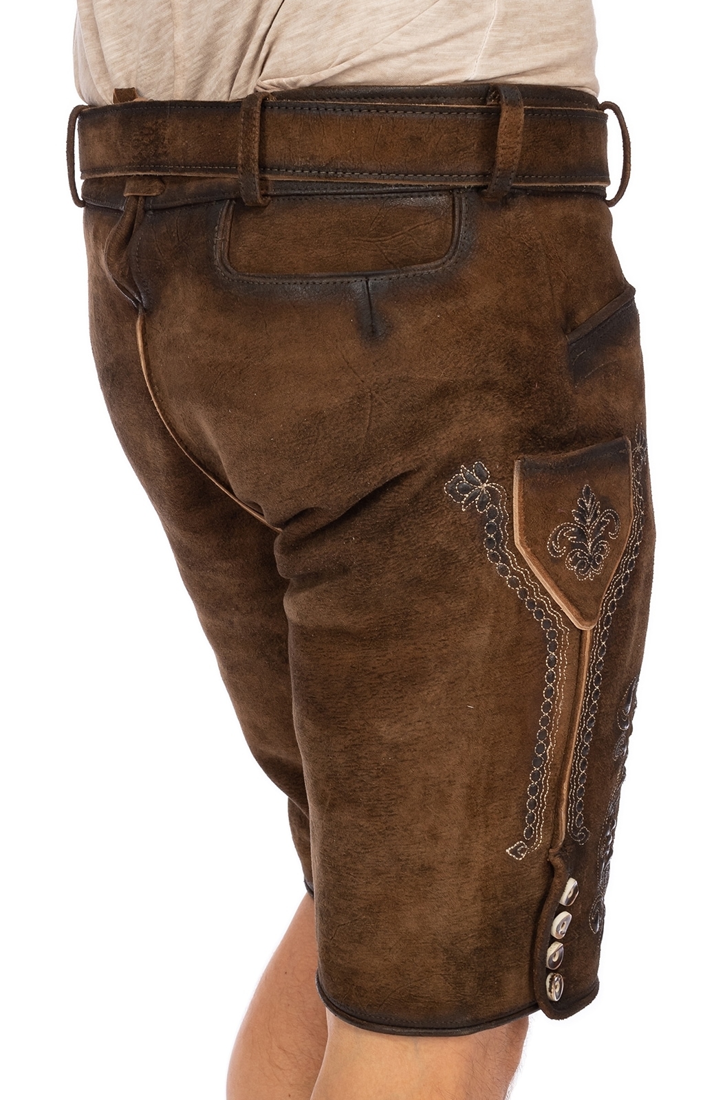 Gwandler Lederhose »Lederhose FERDI havanna«
