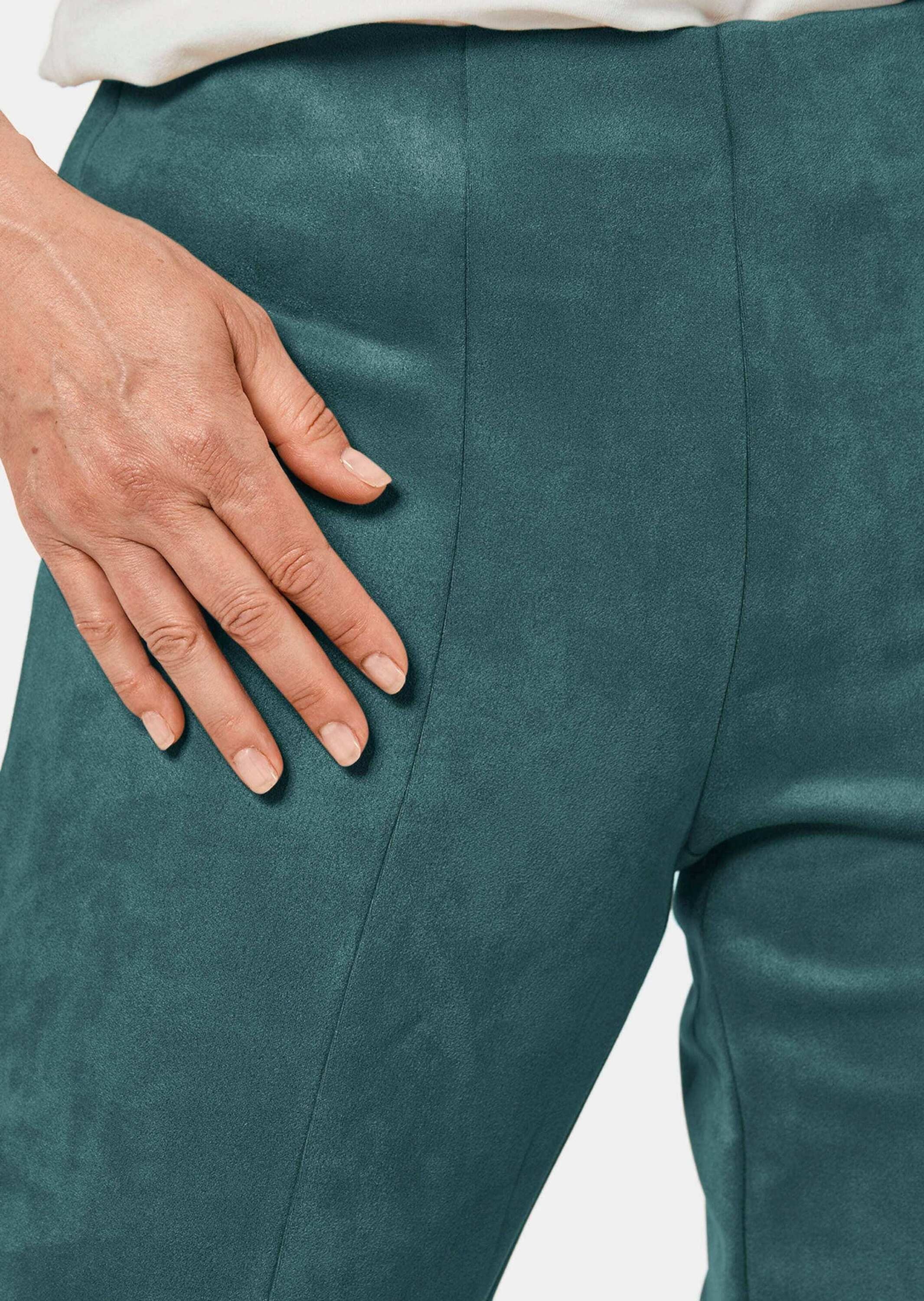 GOLDNER 2-in-1-Hose »Leggings in Veloursleder-Optik Moderne Leggings in trendigem Velourslederimitat«