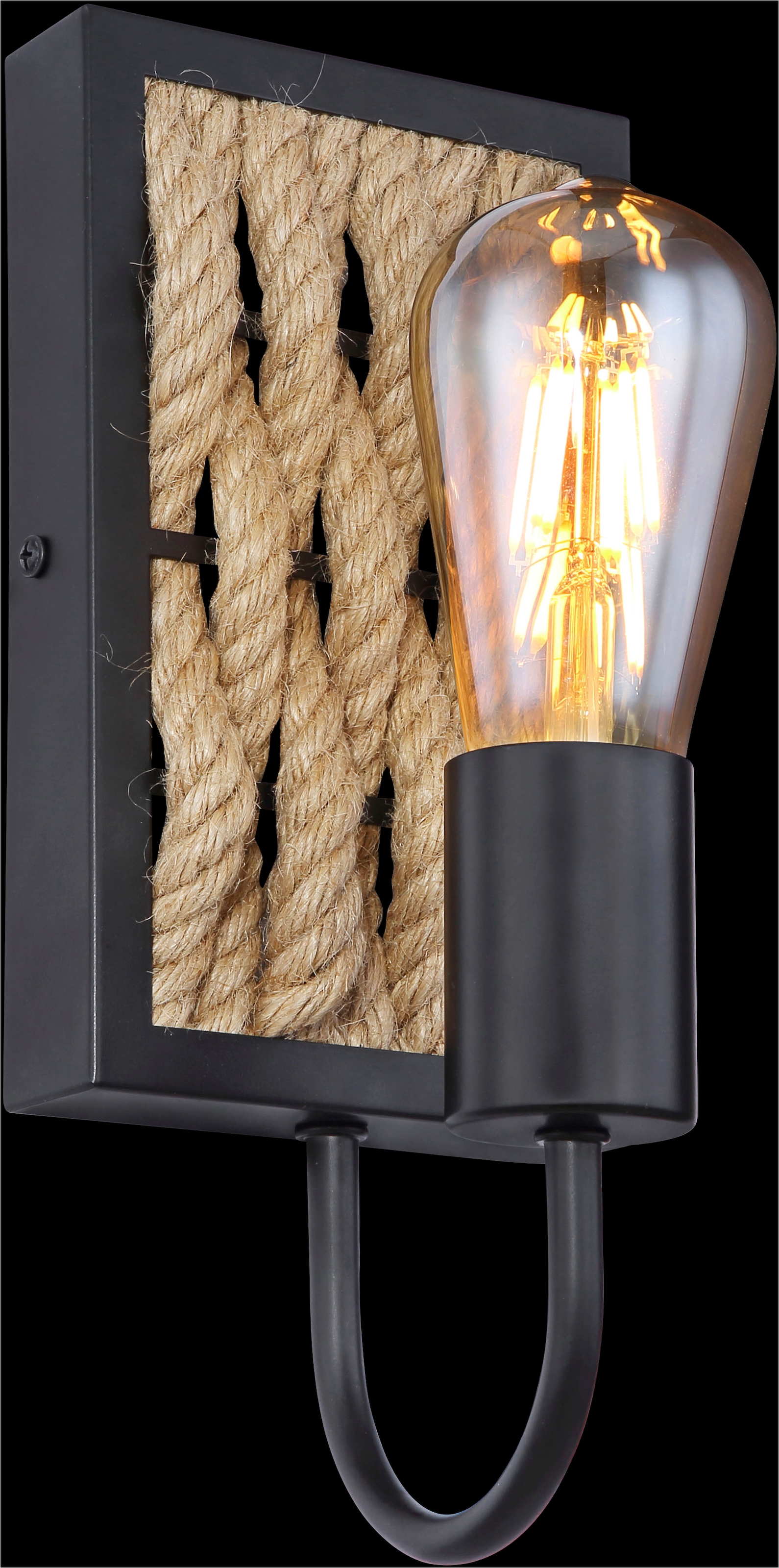 GLOBO LIGHTING Wandleuchte »HALIA« E27 1 Stk. Wandleuchte für Flur & Wohnzimmer schwarz