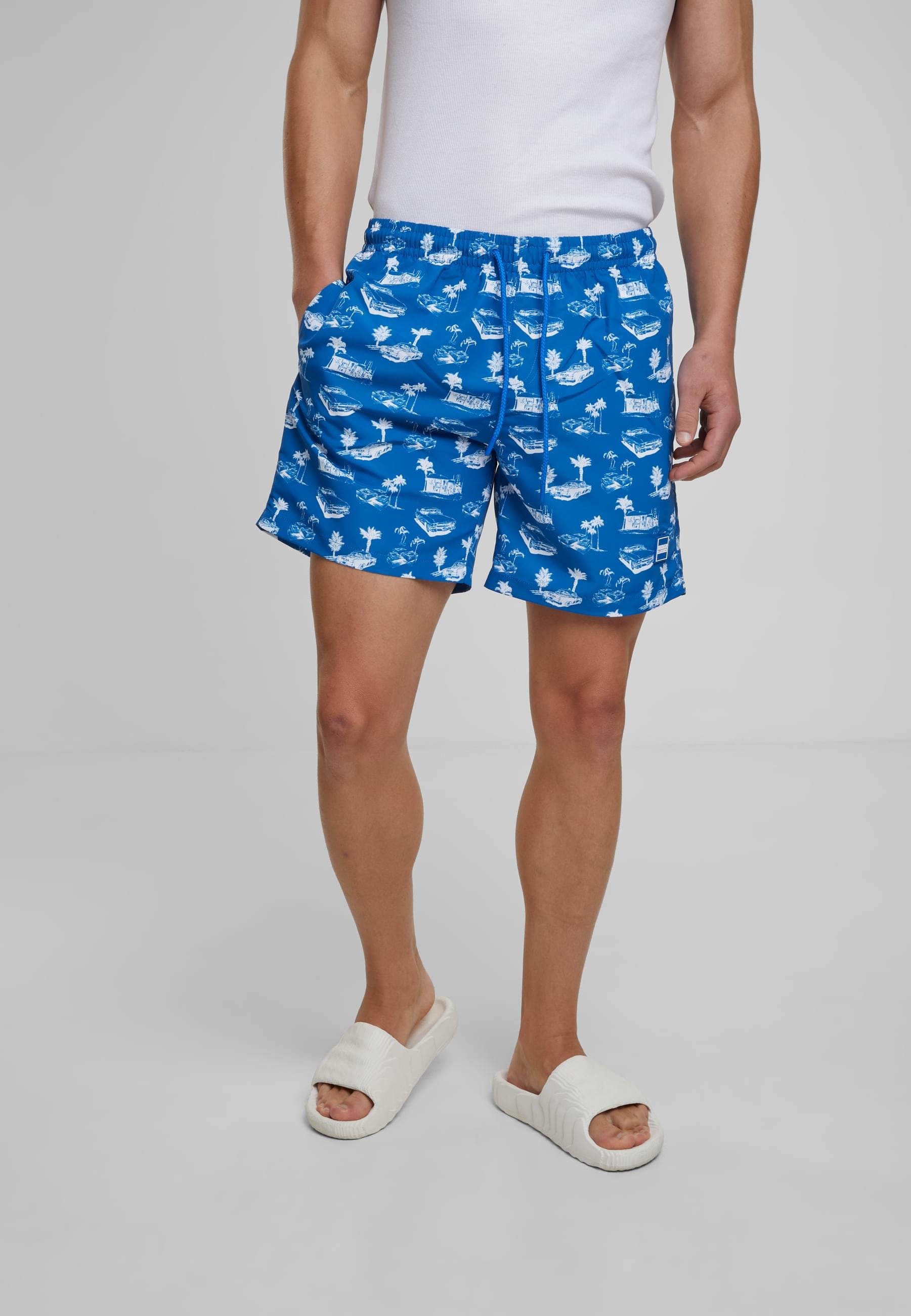 URBAN CLASSICS Badeshorts »Urban Classics Herren Pattern Swim Shorts«