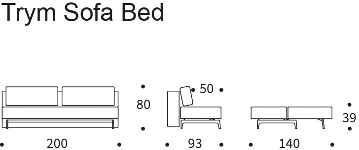 INNOVATION LIVING ™ Schlafsofa »TRYM«, Taschenfederkernpolsterung, Breite Liegefläche 140 cm