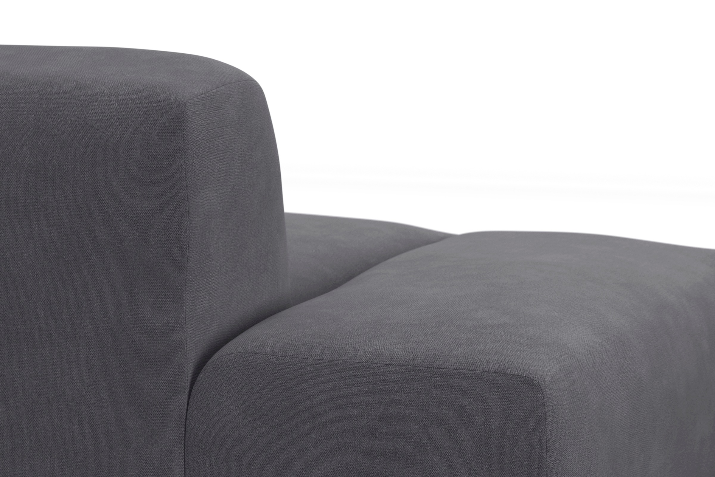 TRENDMANUFAKTUR Ecksofa Braga, aus 2 Teilen, moderner Cord-Stoff