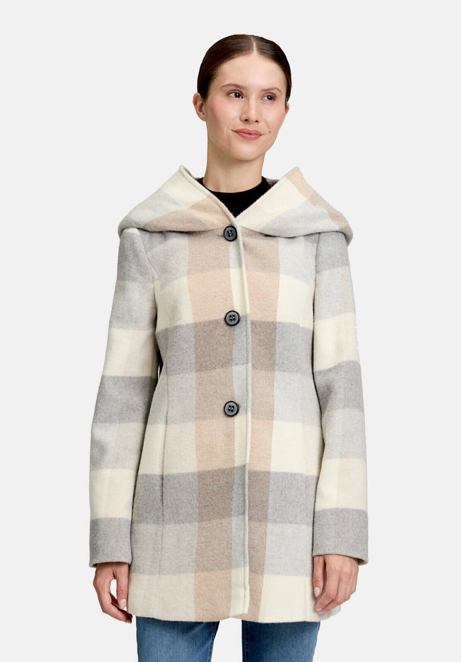 Amber & June Kurzjacke »Damen mit Kapuze« mit Kapuze