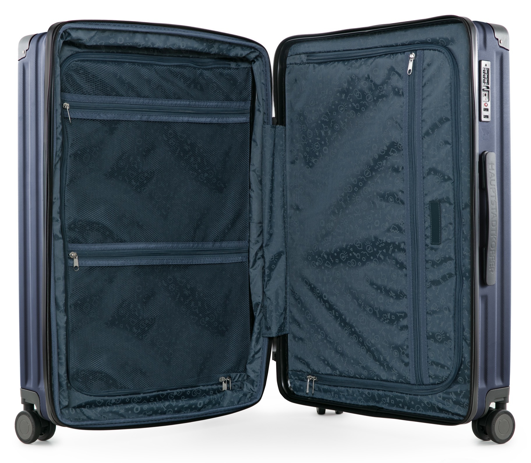 Hauptstadtkoffer Hartschalen-Trolley »Q-Damm, verschiedene Farben und Größen«, 4 Rollen, Hartschalenkoffer Reisekoffer Trolley mit TSA-Schloss