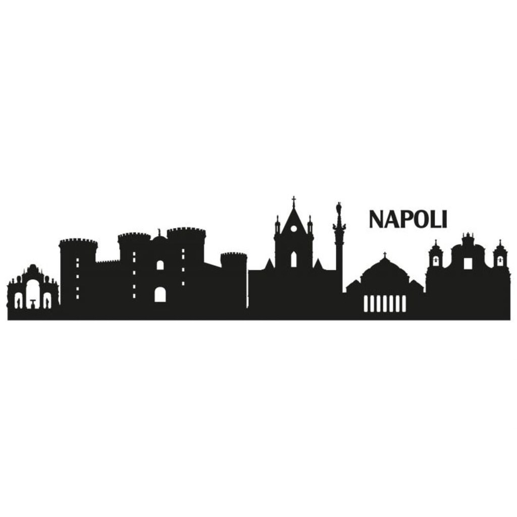 Wall-Art Wandtattoo »XXL Stadt Skyline Napoli 120cm«, (1 St.)