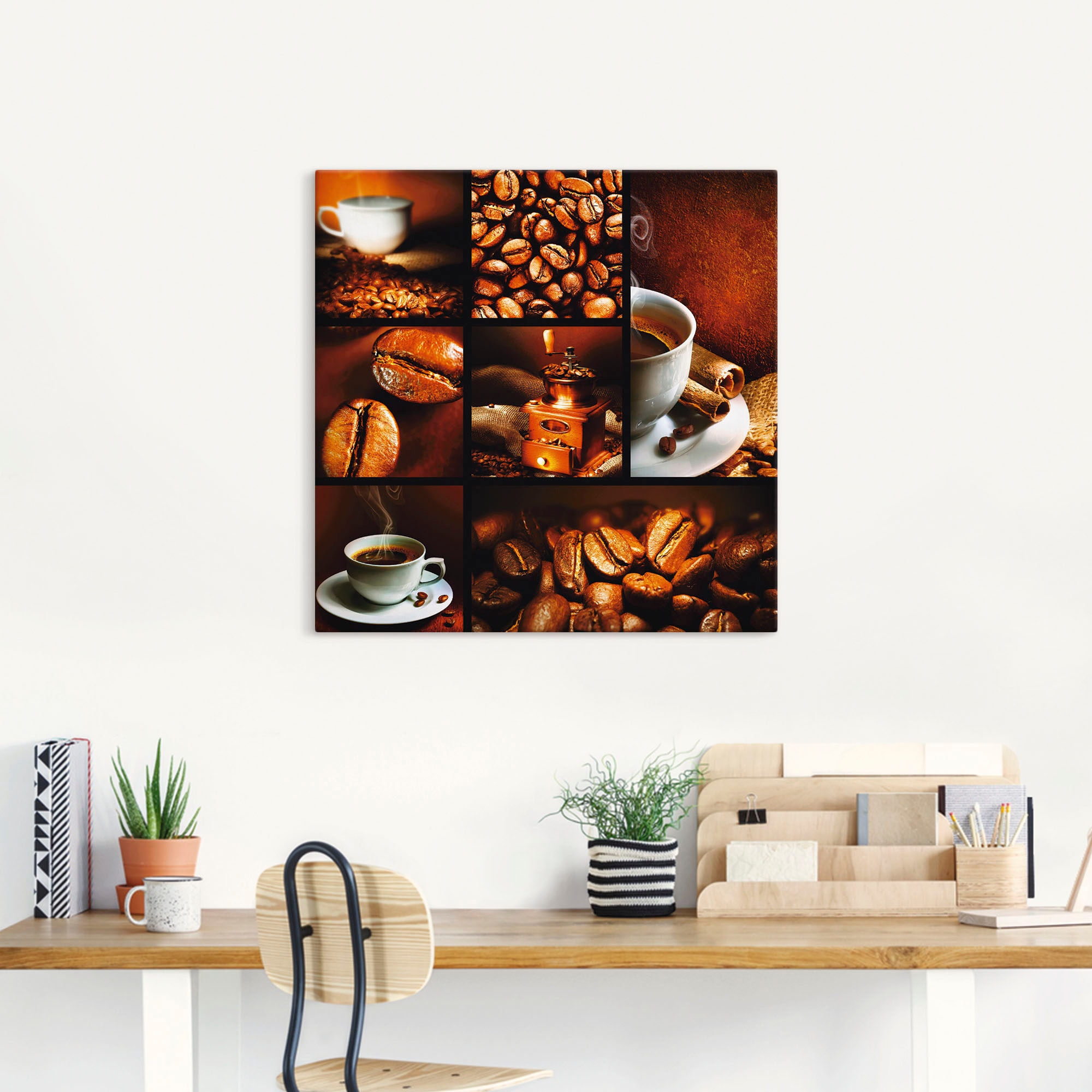 Artland Wandbild »Kaffee Collage«, Getränke, (1 St.), als Leinwandbild,  Wandaufkleber oder Poster in versch. Größen kaufen | BAUR