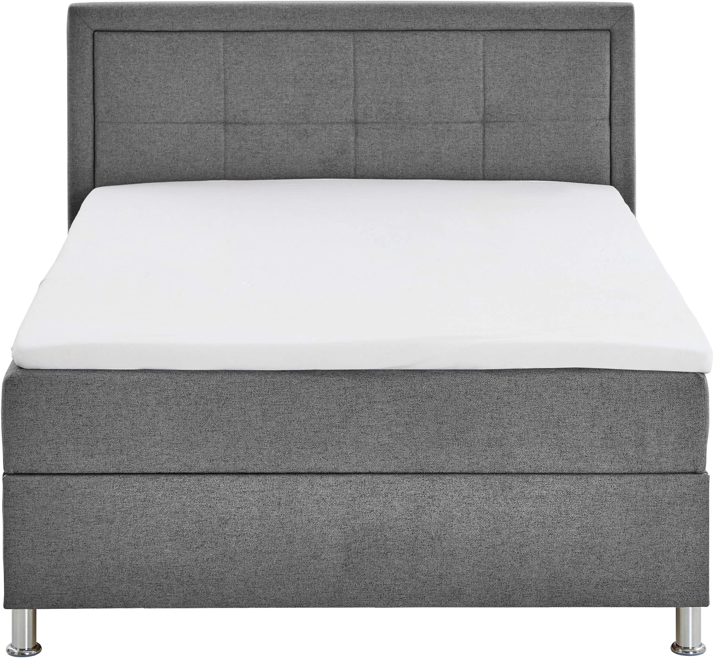 Home affaire »Fergus inkl. Bettkasten und Topper, Breite 120cm« mit Metallfuß in Chromoptik