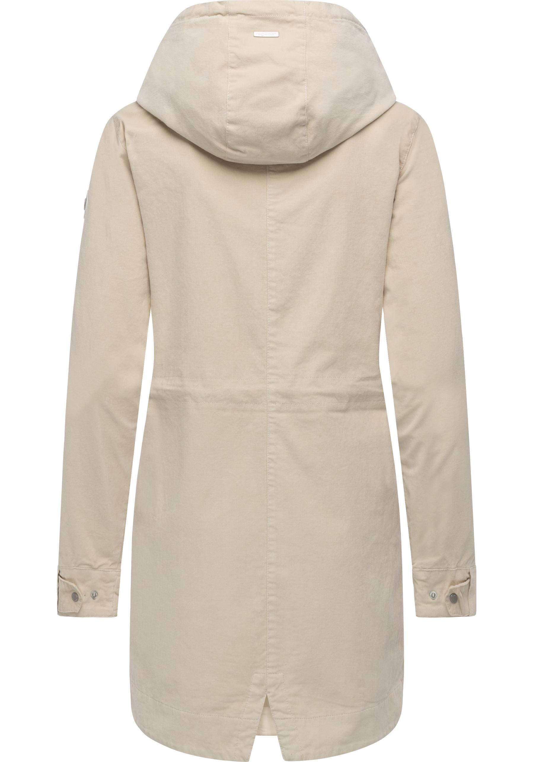 Ragwear Kurzmantel »Cannas Cordy YOUMODO« Übergangsmantel in Kord-Optik mit Kapuze
