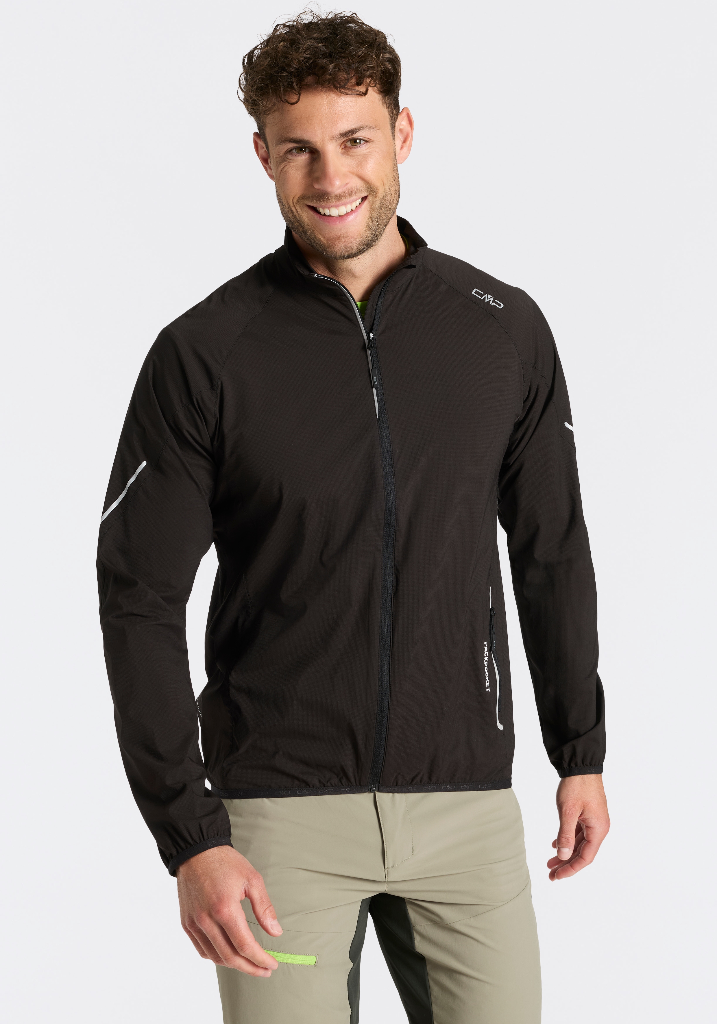 CMP Windbreaker für Radsport geeignet, komprimierbar, atmungsaktiv, aus Ripstop-Gewebe
