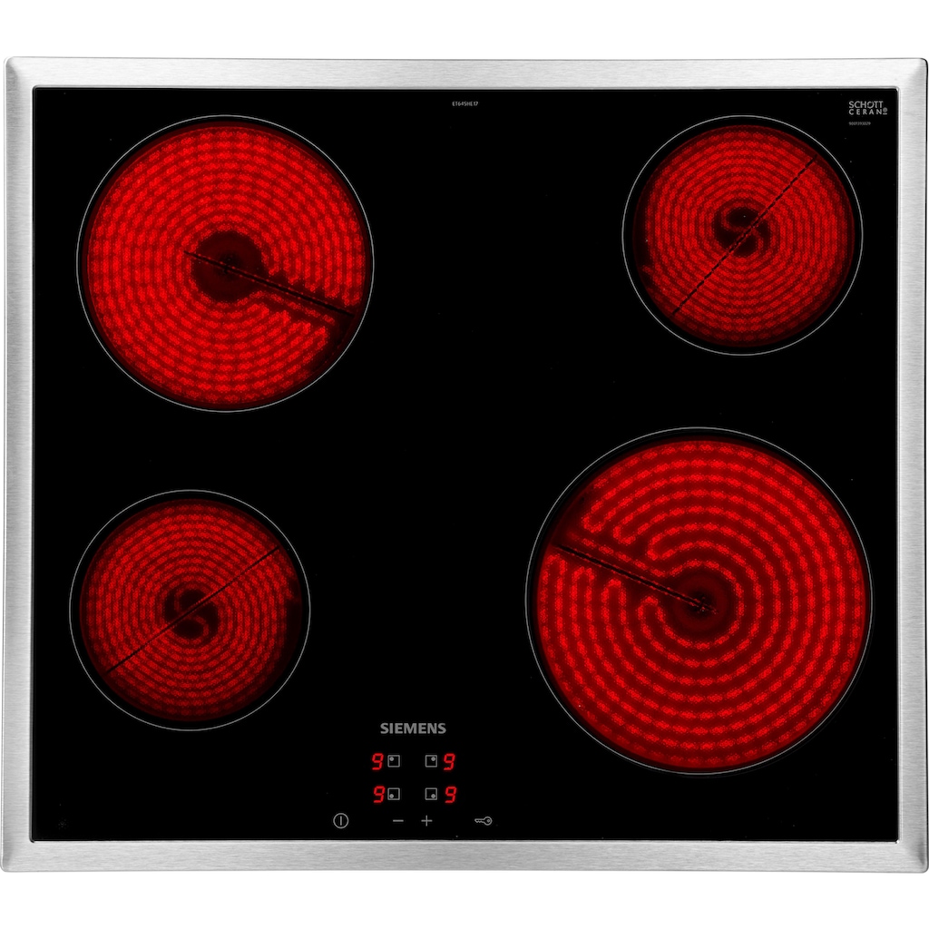 SIEMENS Elektro-Kochfeld von SCHOTT CERAN®, ET645HE17