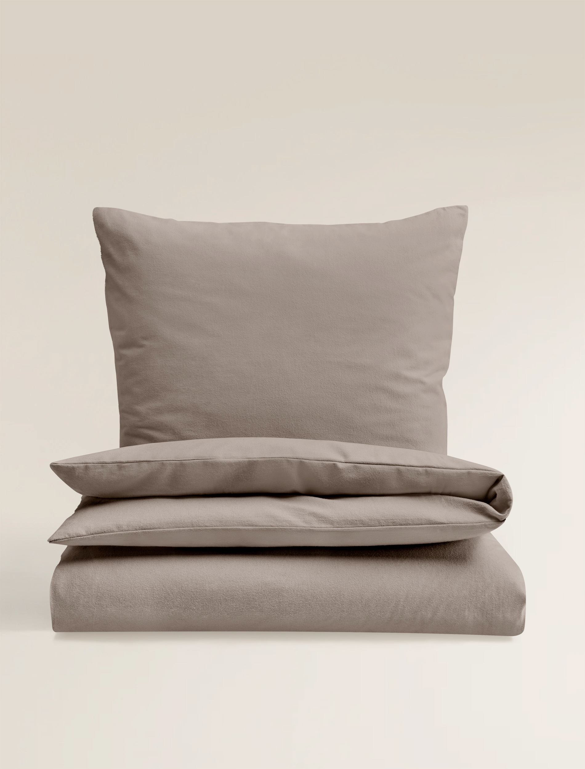 BIERBAUM Bettwäsche "Bettwäsche Biber Uni" 2 Stk. Biber, 100 % Baumwolle, p günstig online kaufen