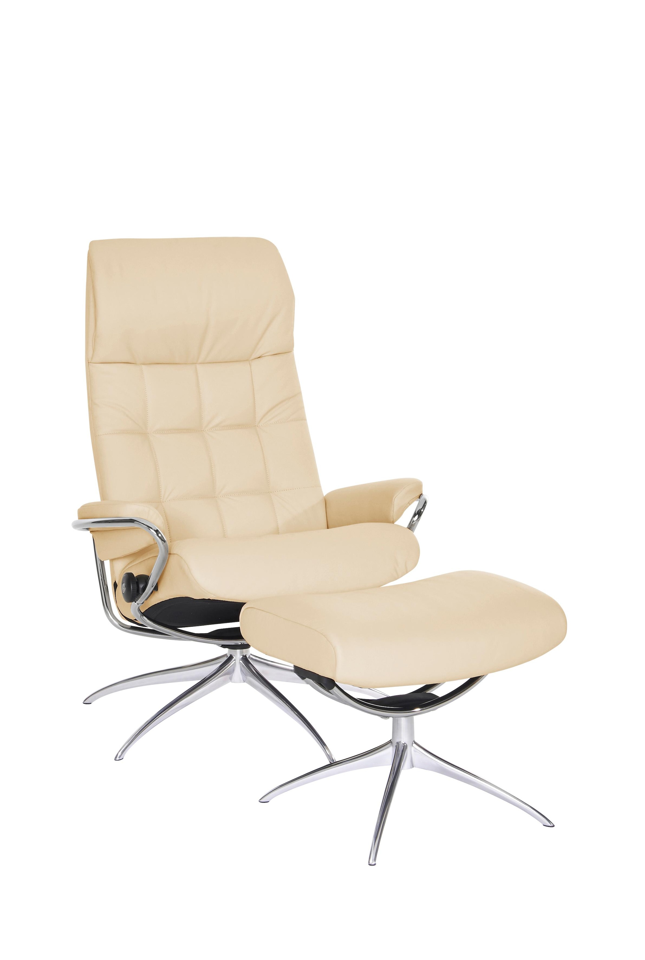 »London«, mit Back, Hocker), Star Chrom Stressless® mit Base, kaufen | mit Hocker, BAUR High Gestell Relaxsessel Relaxsessel (Set,