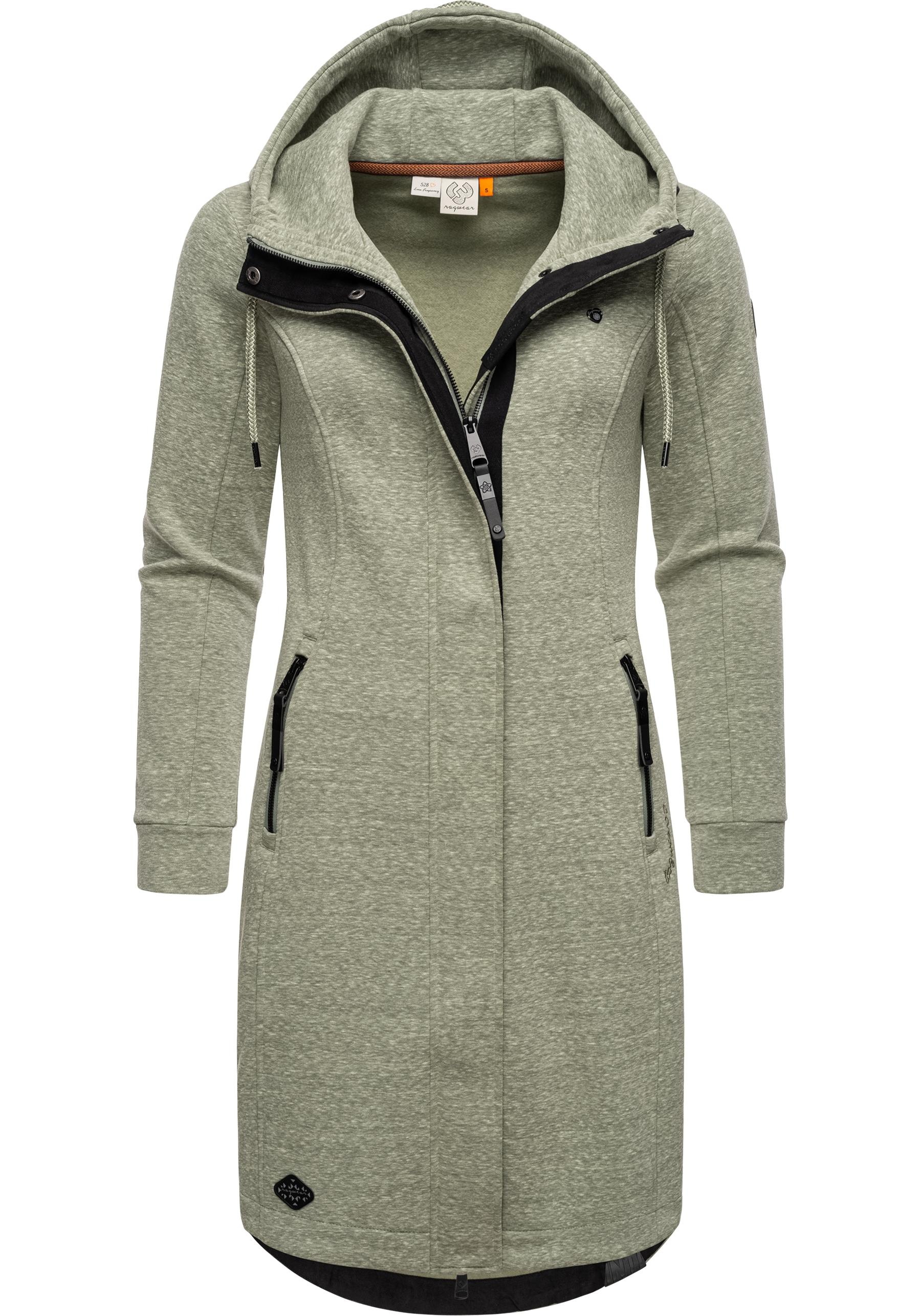 Kurzmantel RAGWEAR "Letti Long", Damen, Gr. S (36), grün (olivgrün), Fleece, Obermaterial: 54% Polyester, 41% Baumwolle, 5% Viskose, tailliert knieumspielend, hoch geschlossener Ausschnitt, Ärmel ohne Ärmelschlitz normaler Saum, Mäntel Kurzmantel, Übergan 3
