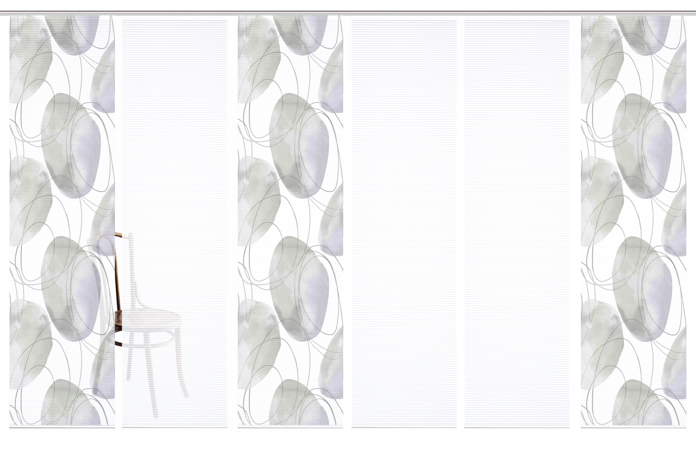 HOME in green Schiebegardine "ELLRIK" Paneelwagen 6 Stk. tlg. Bambusoptik, günstig online kaufen