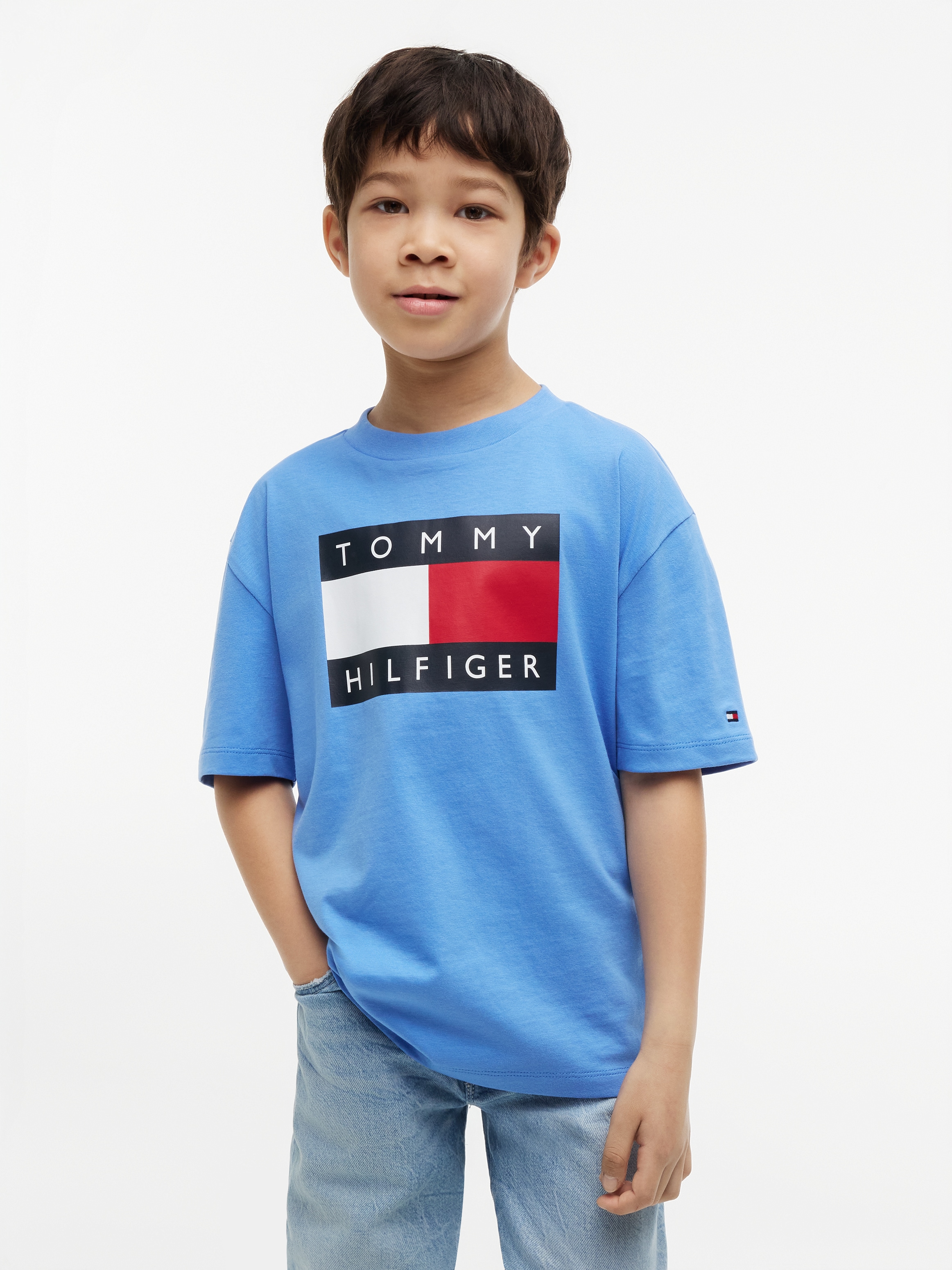 Tommy Hilfiger T-Shirt "HERITAGE" Regular Fit, Kinder bis 16 Jahre, Logo-Print