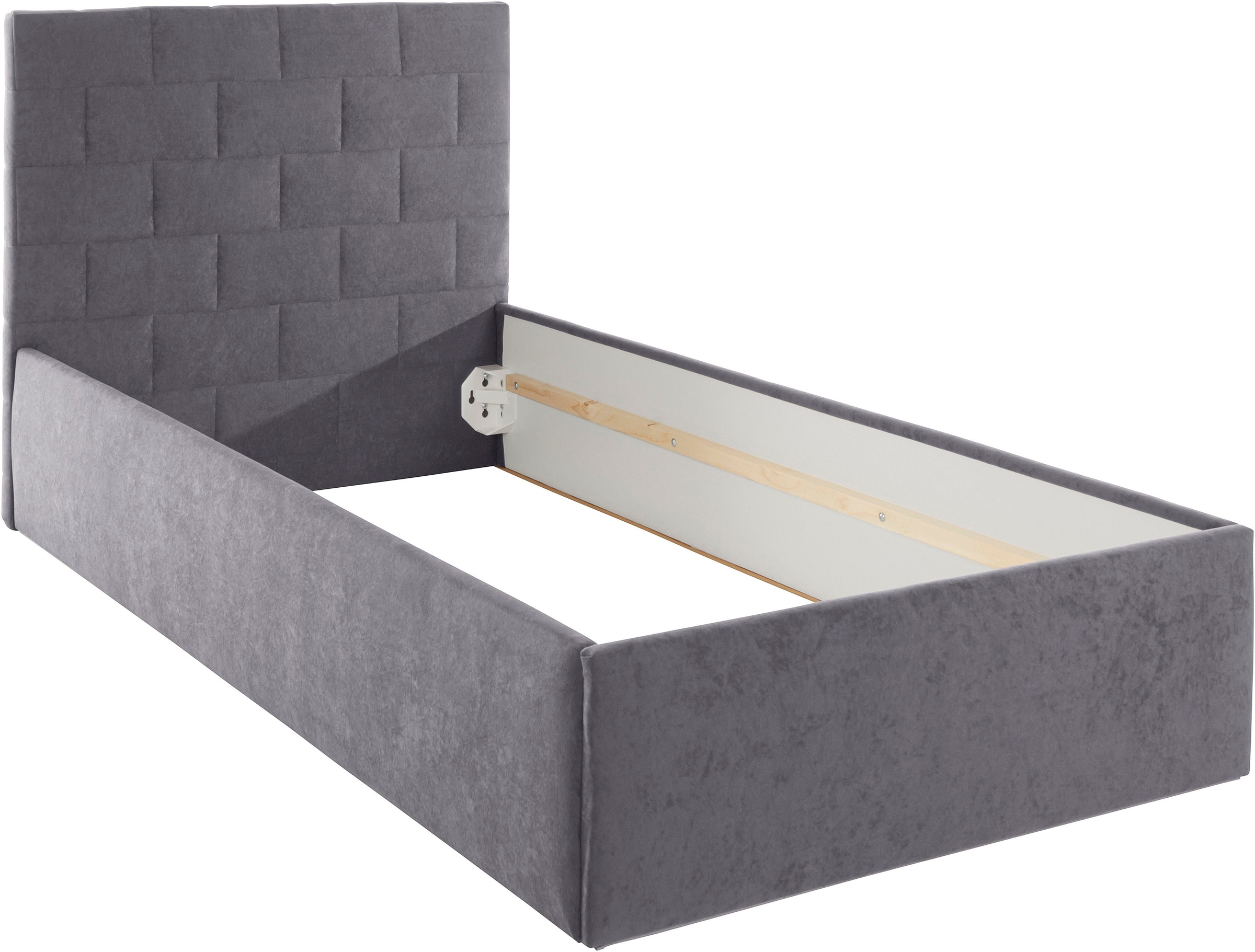 Upholstered Bed Anthracite 120x200cm 3