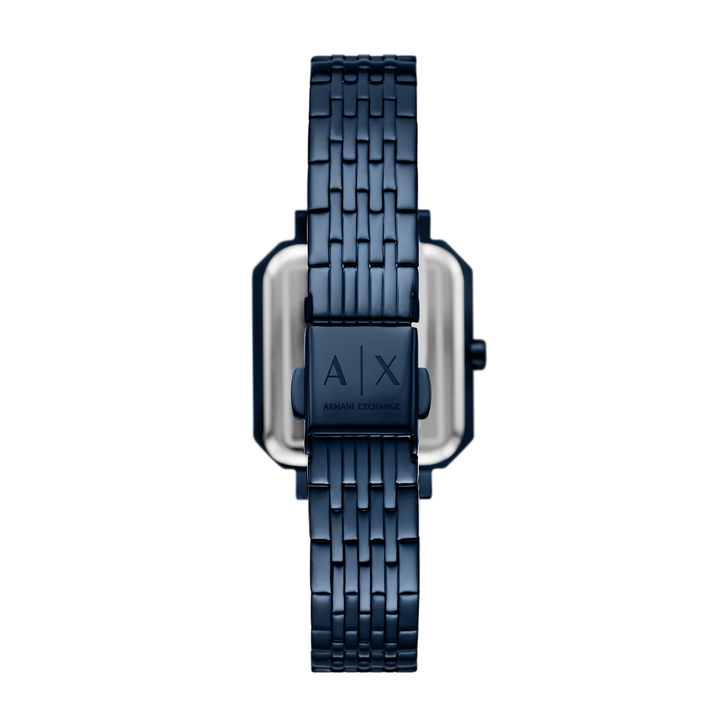 Quarzuhr ARMANI EXCHANGE, blau (dunkelblau, blau), Armbanduhren, Damen, Quarzuhr, Armbanduhr, Damenuhr, Edelstahlarmband, analog 2
